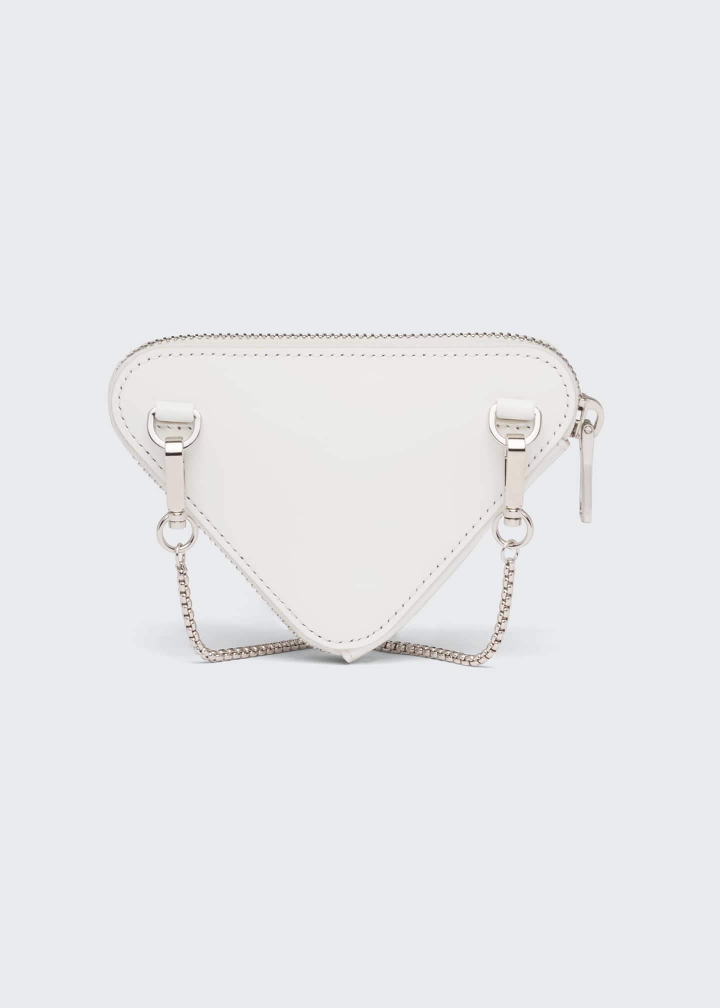 Prada Triangle Calfskin Pouch Necklace Charm Bag - Bergdorf Goodman