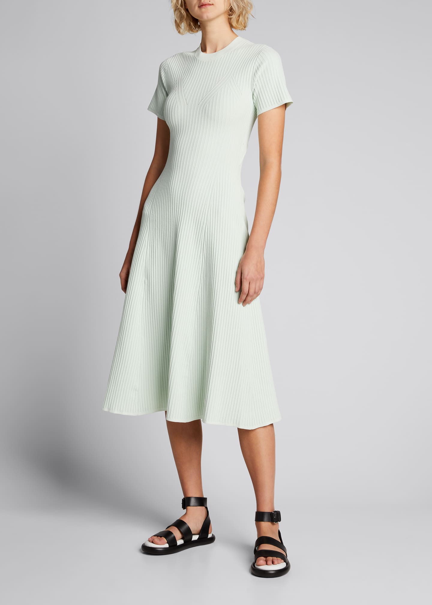 Proenza Schouler White Label Cutout-Back Knit Midi Dress - Bergdorf Goodman