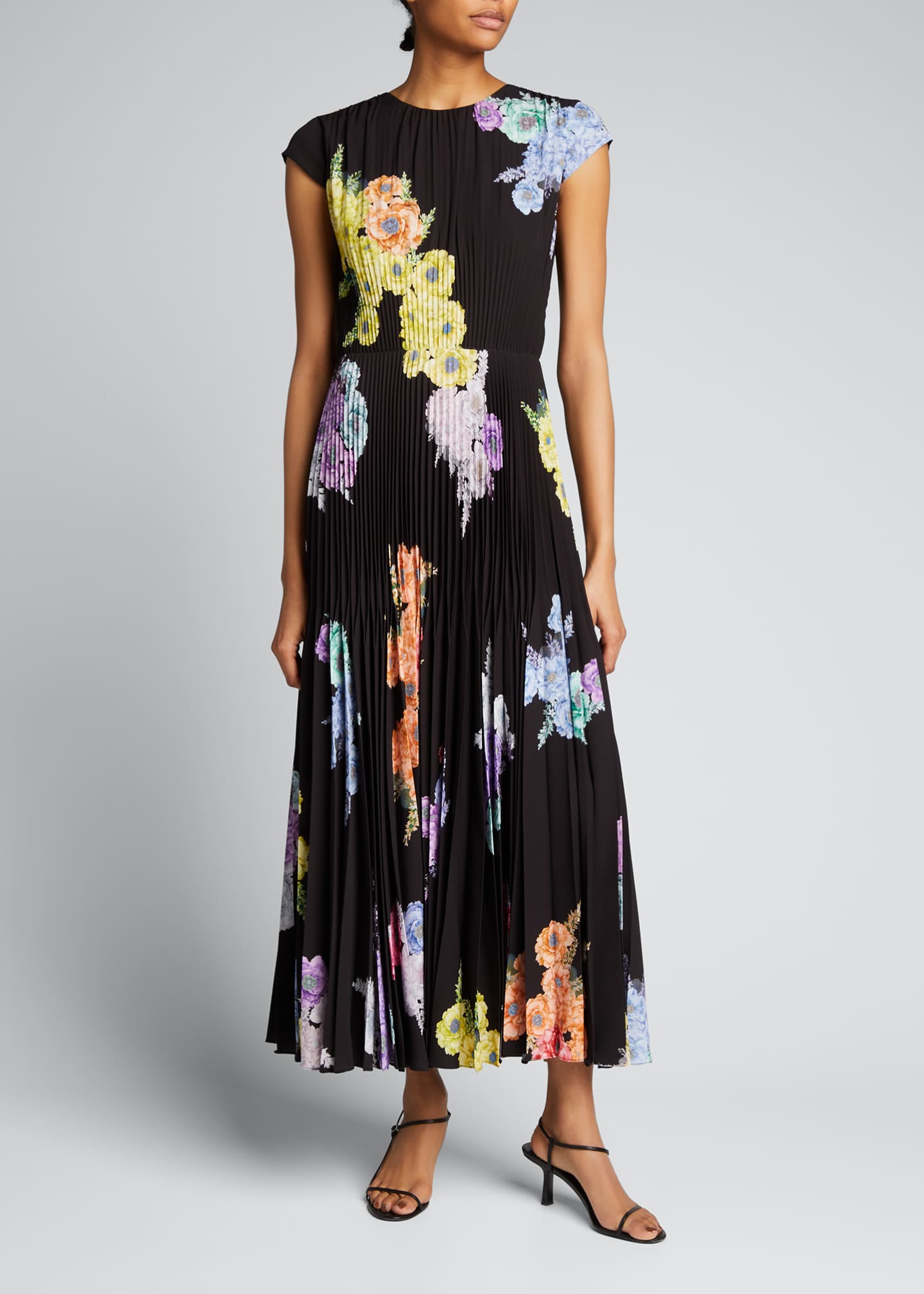 Jason Wu Collection Floral-Print Pleated Day Dress - Bergdorf Goodman