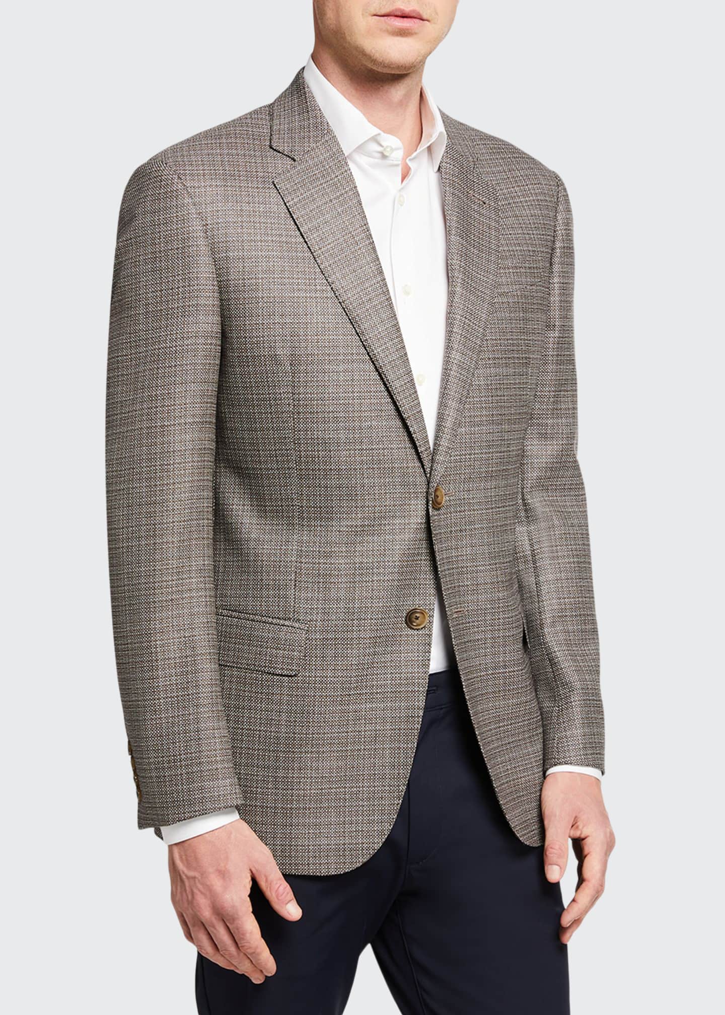 Emporio Armani Men's Wool Birdseye Sport Coat Bergdorf Goodman