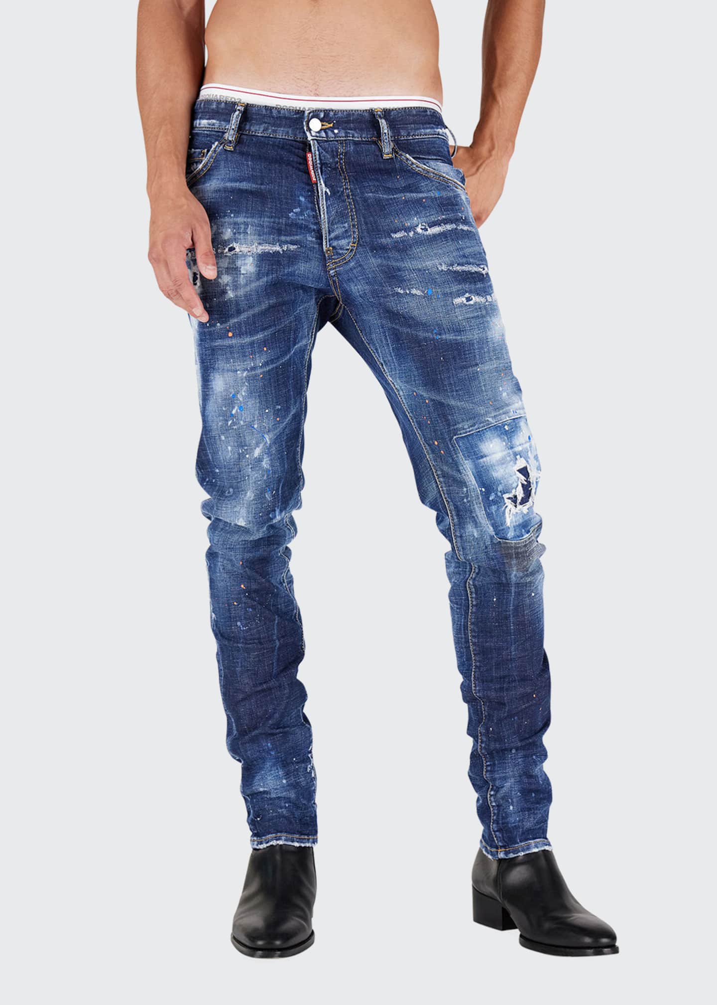 Dsquared2 Men's Cool Guy Distressed Slim-Fit Jeans - Bergdorf Goodman