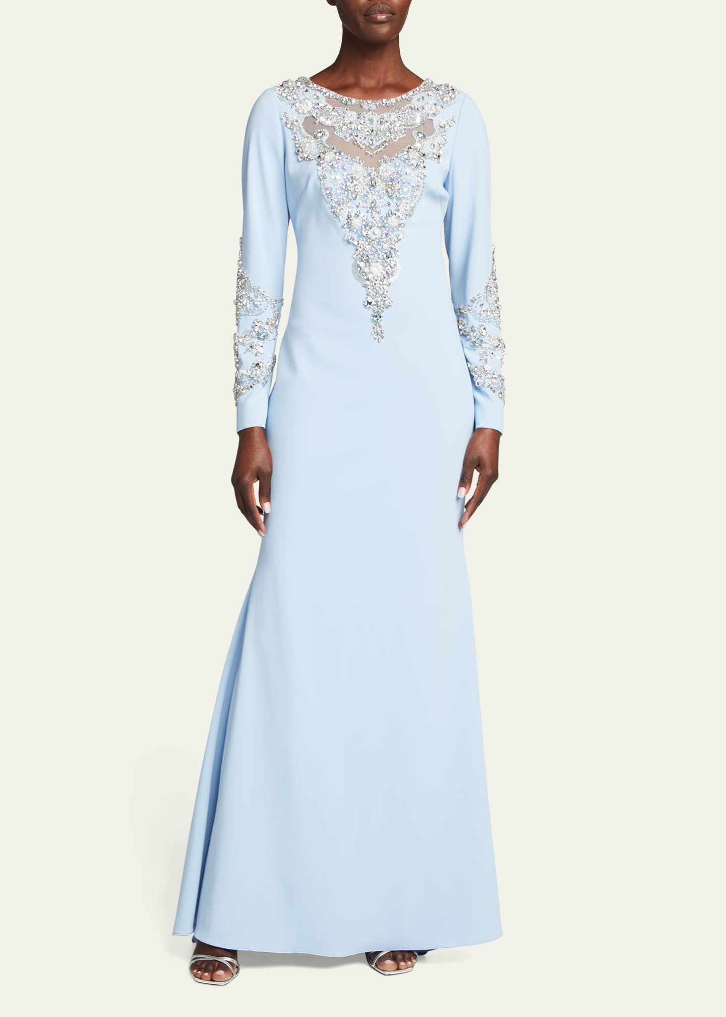 beaded illusion gown