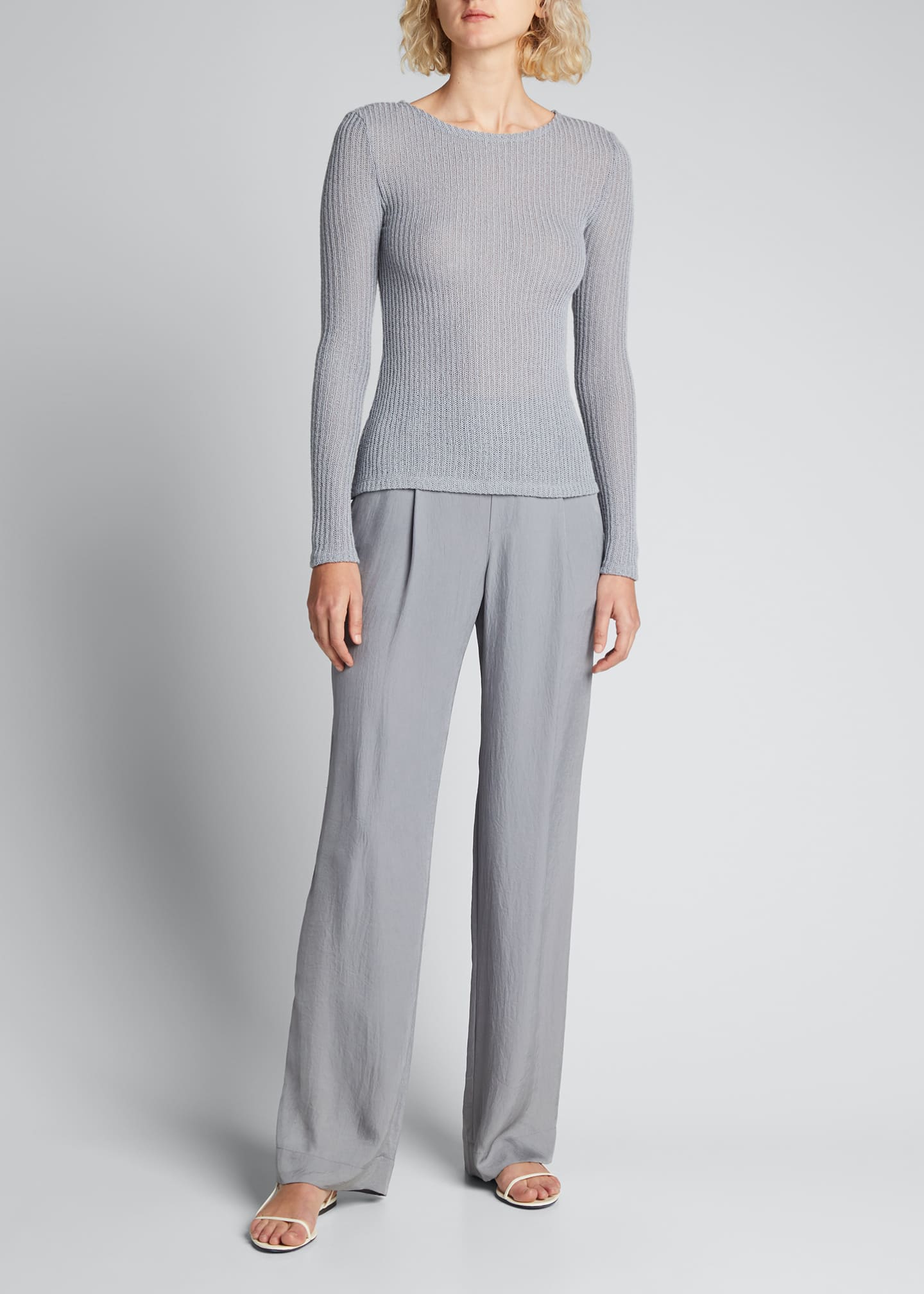 Vince WideLeg Crepe PullOn Pants Bergdorf Goodman