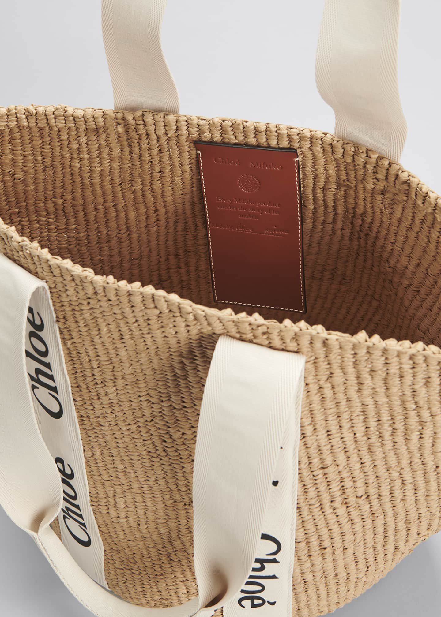 Chloe Woody Logo Large Basket Tote Bag Bergdorf Goodman