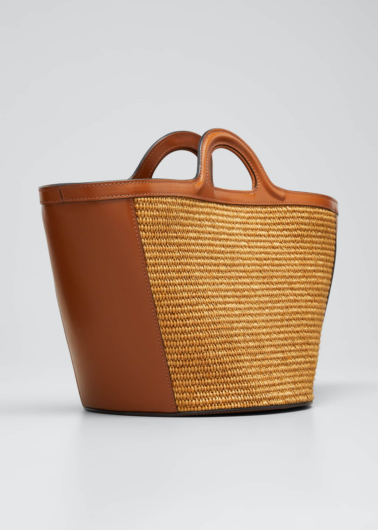 Marni Tropicalia Straw & Leather Summer Tote Bag - Bergdorf Goodman