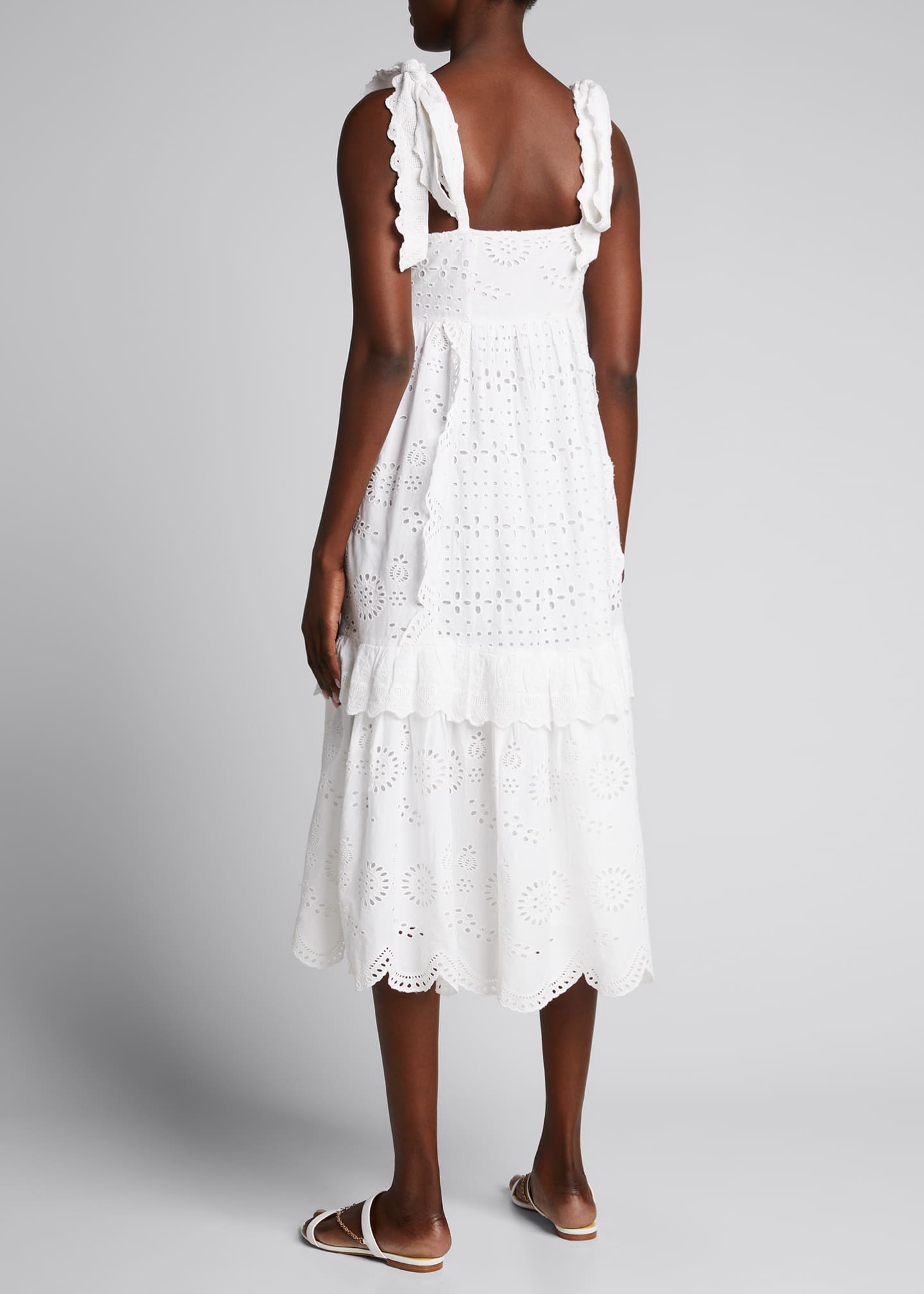 LoveShackFancy Antonella Scalloped Cotton Eyelet Dress - Bergdorf Goodman