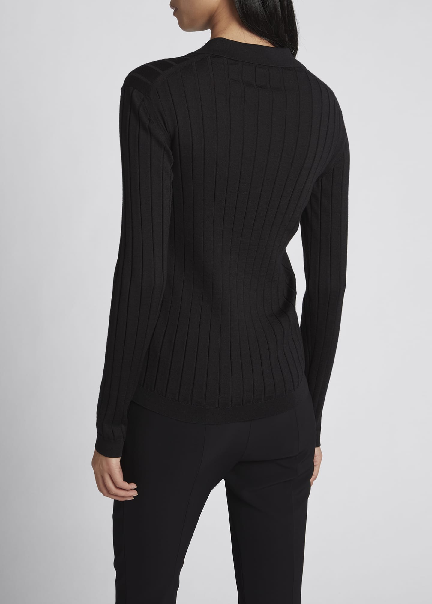THE ROW Chicco Ribbed Button-Down Top - Bergdorf Goodman