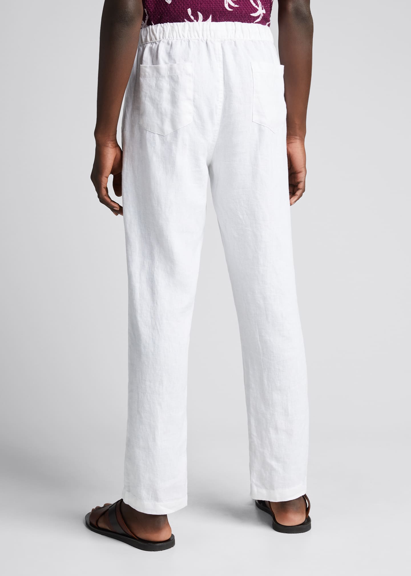 Neiman Marcus Men's Drawstring Linen Pants - Bergdorf Goodman
