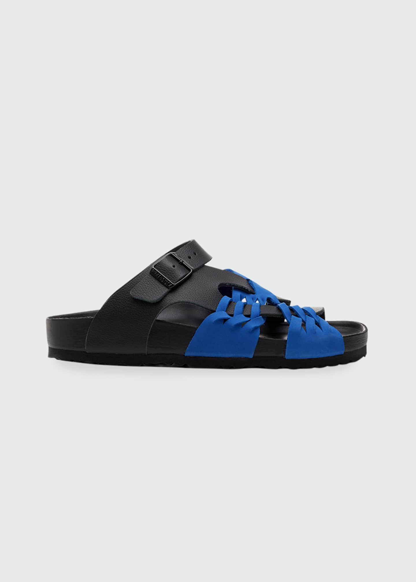 BIRKENSTOCK x CSM Tallahassee Woven Colorblock Leather Slide Sandals ...