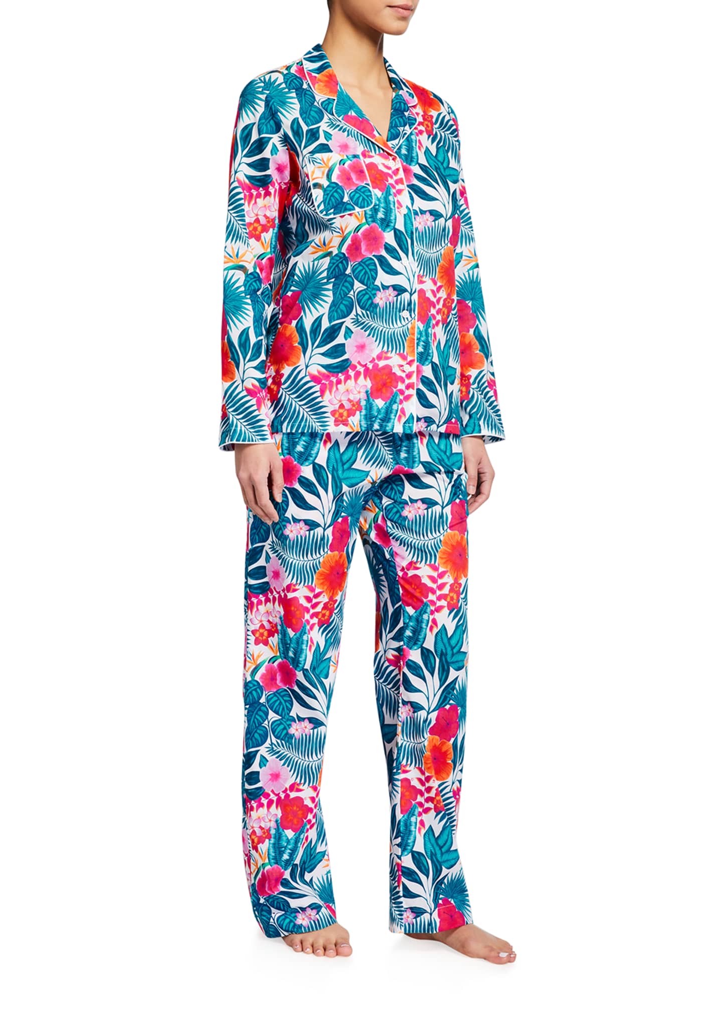 Tropical print pajamas