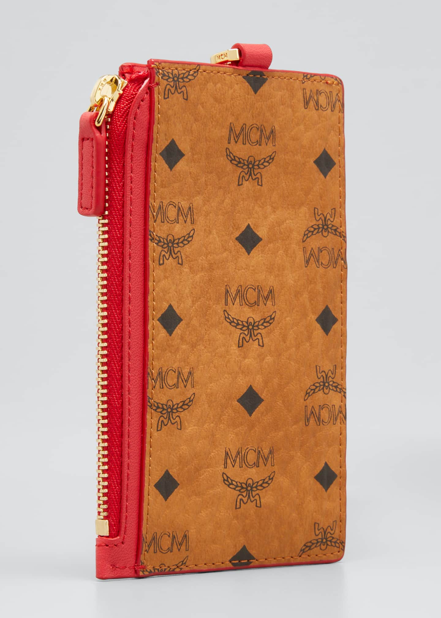 MCM Men's Visetos Original Lanyard Card Case Bergdorf Goodman