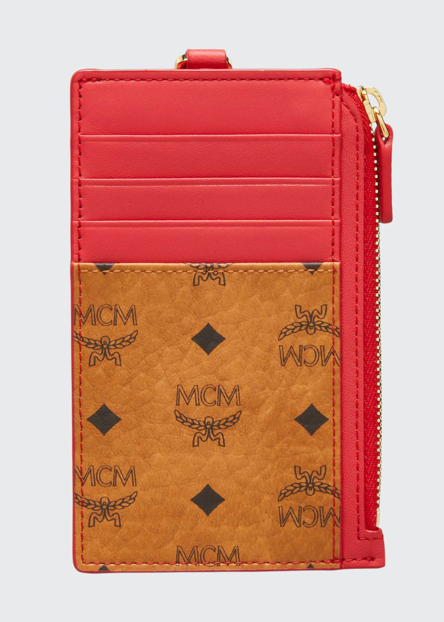 MCM Men's Visetos Original Lanyard Card Case Bergdorf Goodman