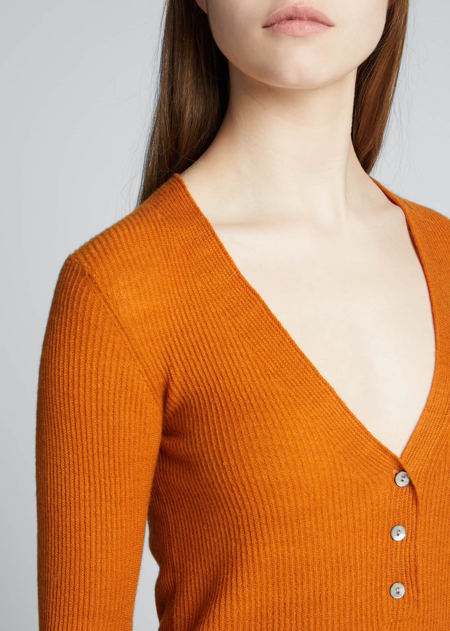 Vince Long-Sleeve V-Neck Henley Top - Bergdorf Goodman