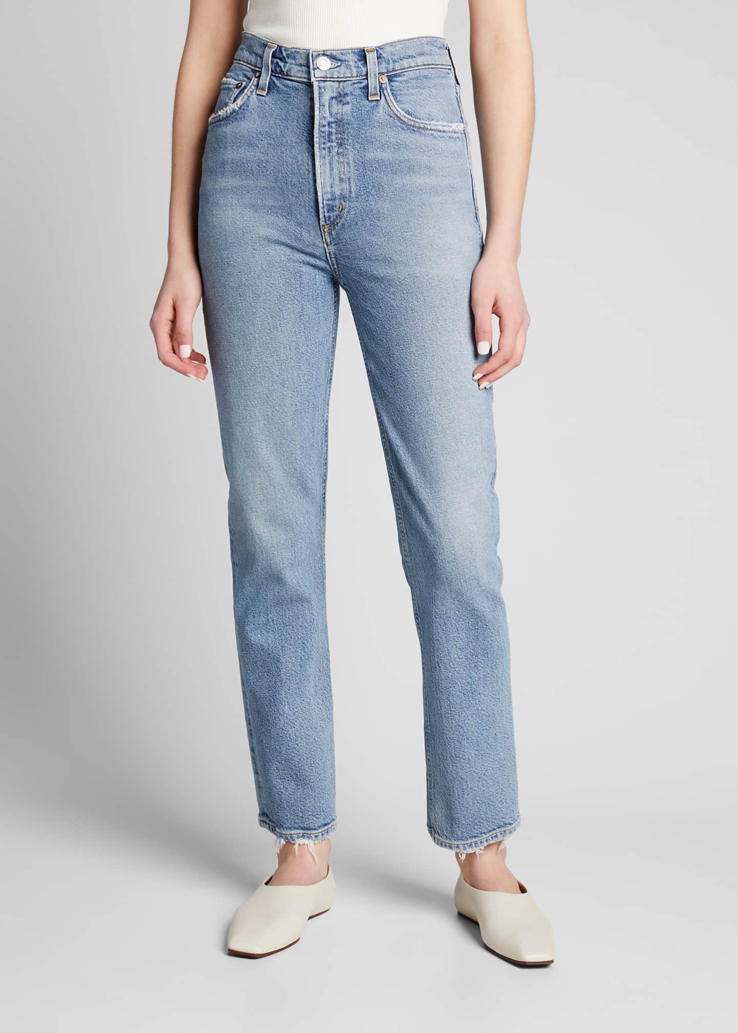 agolde tapered baggy high rise jeans