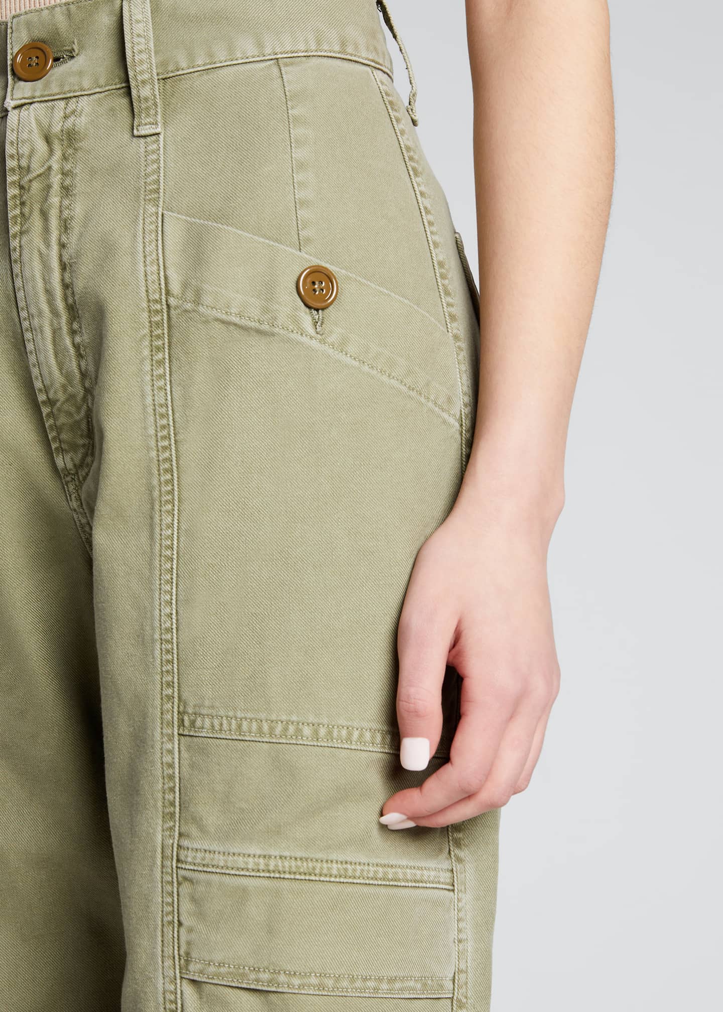 high rise cargo pants