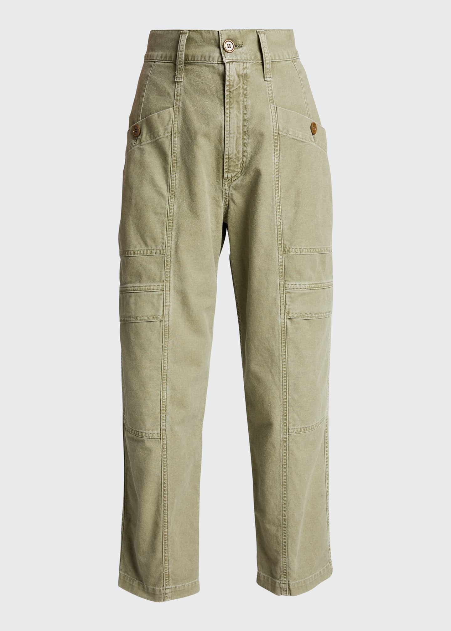 high rise cargo pants
