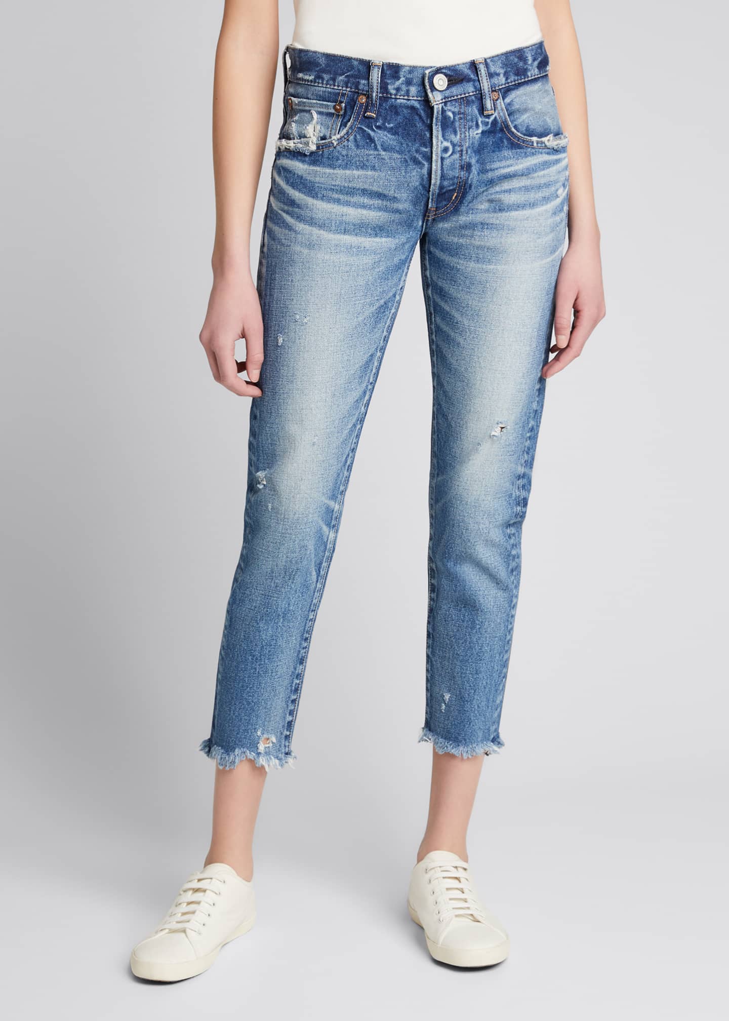 Moussy Vintage Keller Tapered Cropped Jeans Bergdorf Goodman