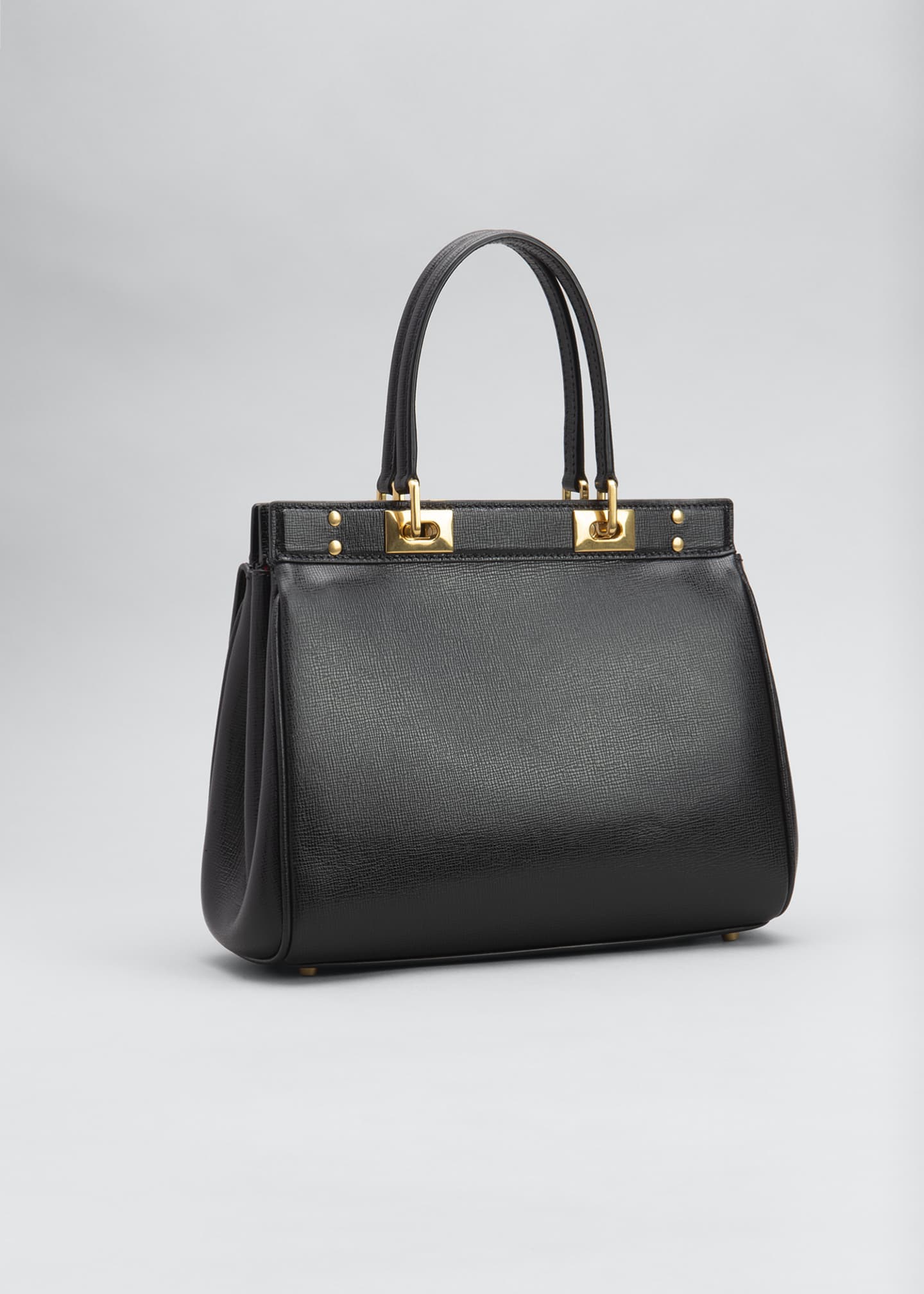 Valentino Garavani Alcove Rockstud Leather TopHandle Shoulder Bag