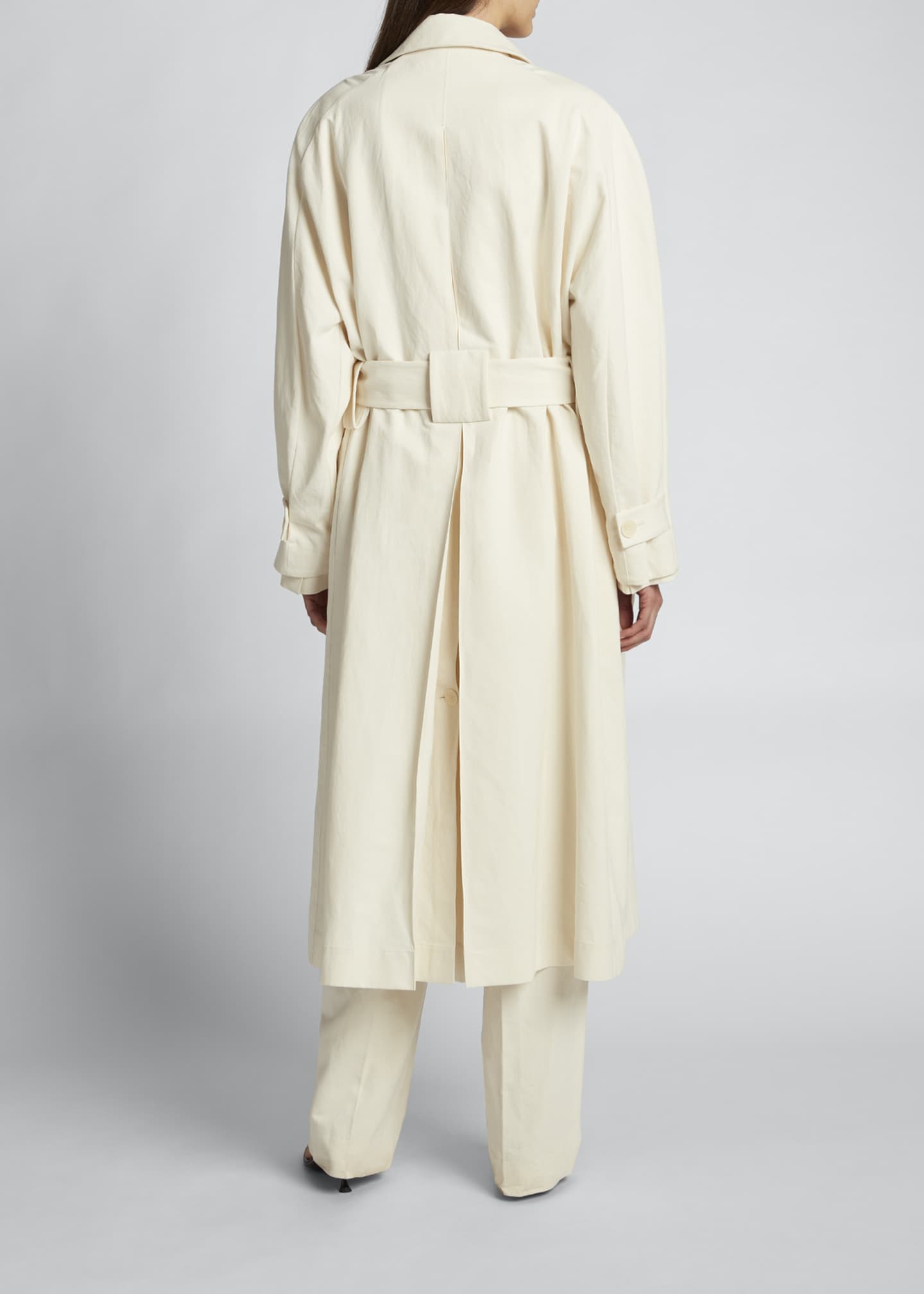 THE ROW Oswin Belted Linen Trench Coat - Bergdorf Goodman