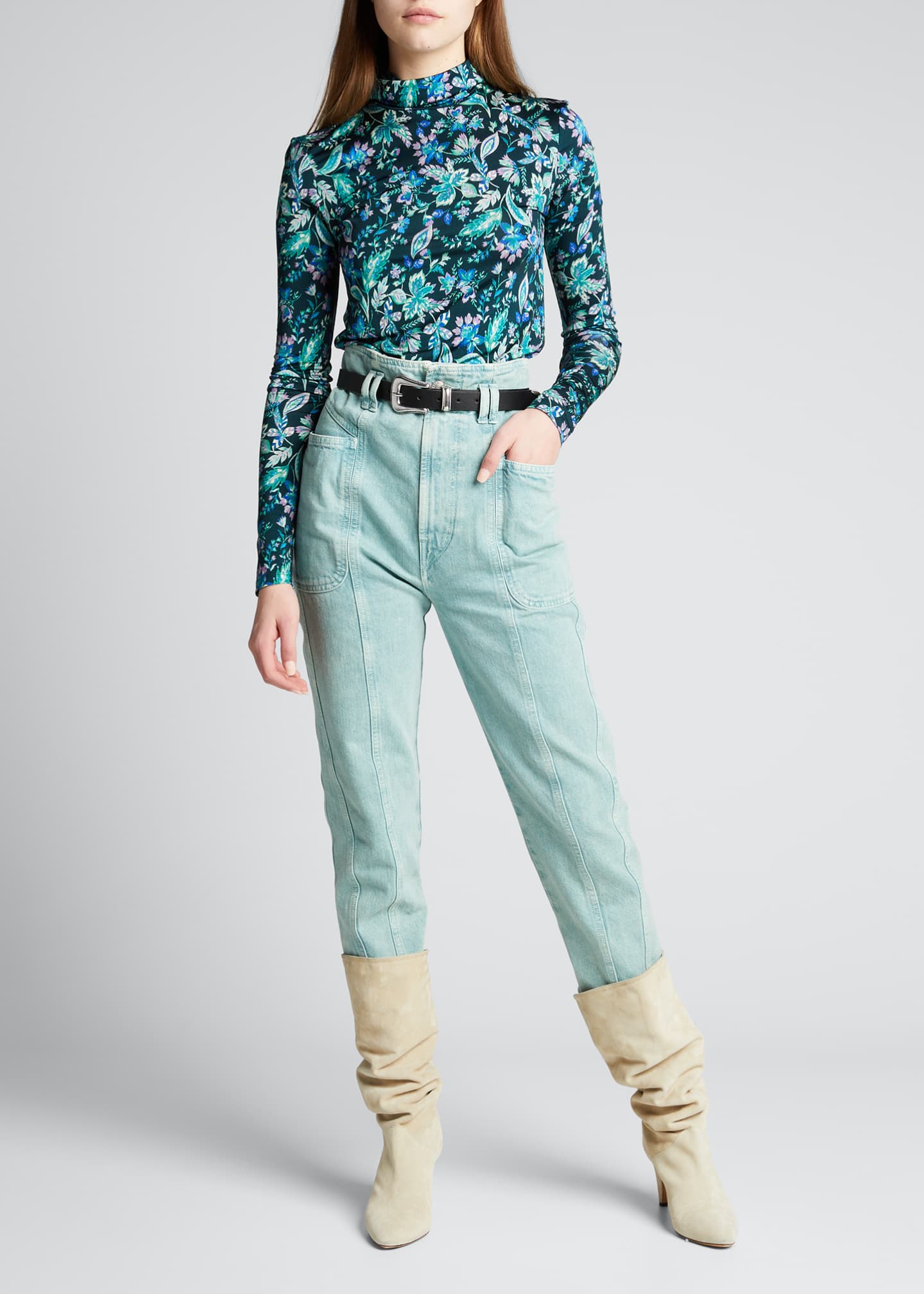 Etoile Isabel Marant Tucson High-Rise Jeans - Bergdorf Goodman