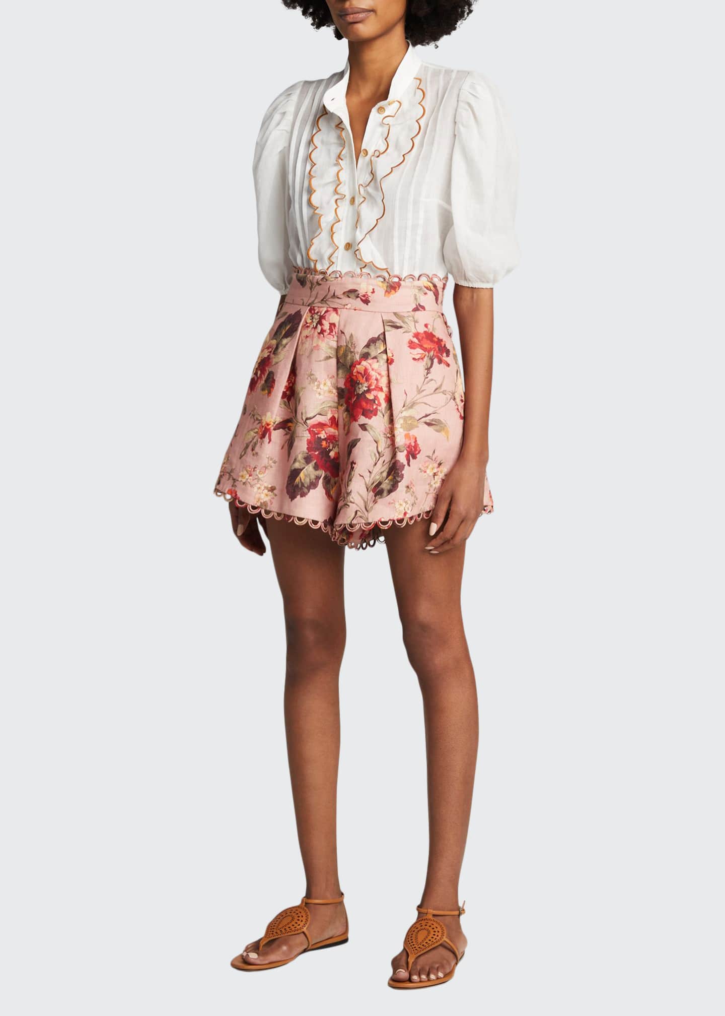 Aliane Scalloped Frill Shirt