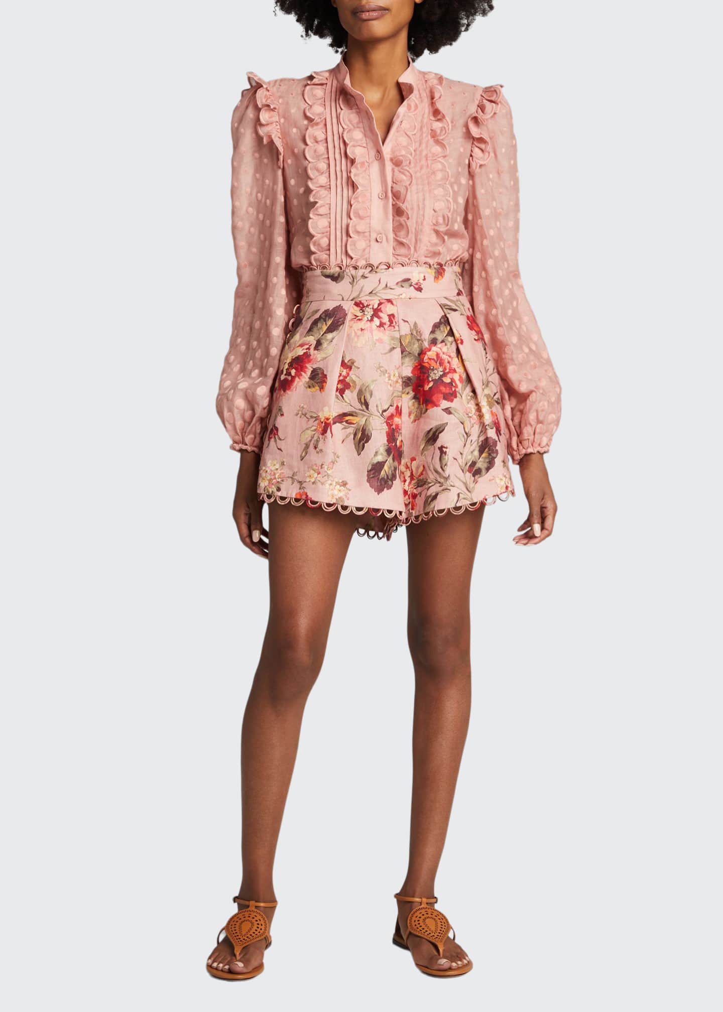 Cassia Scalloped Shorts