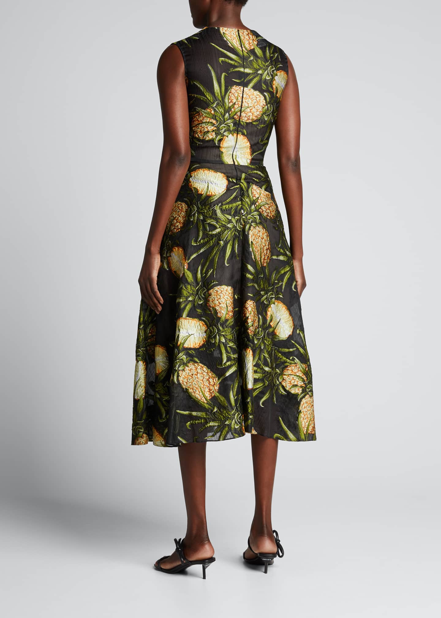 Oscar de la Renta Pineapple Fil Coupe Midi Dress - Bergdorf Goodman