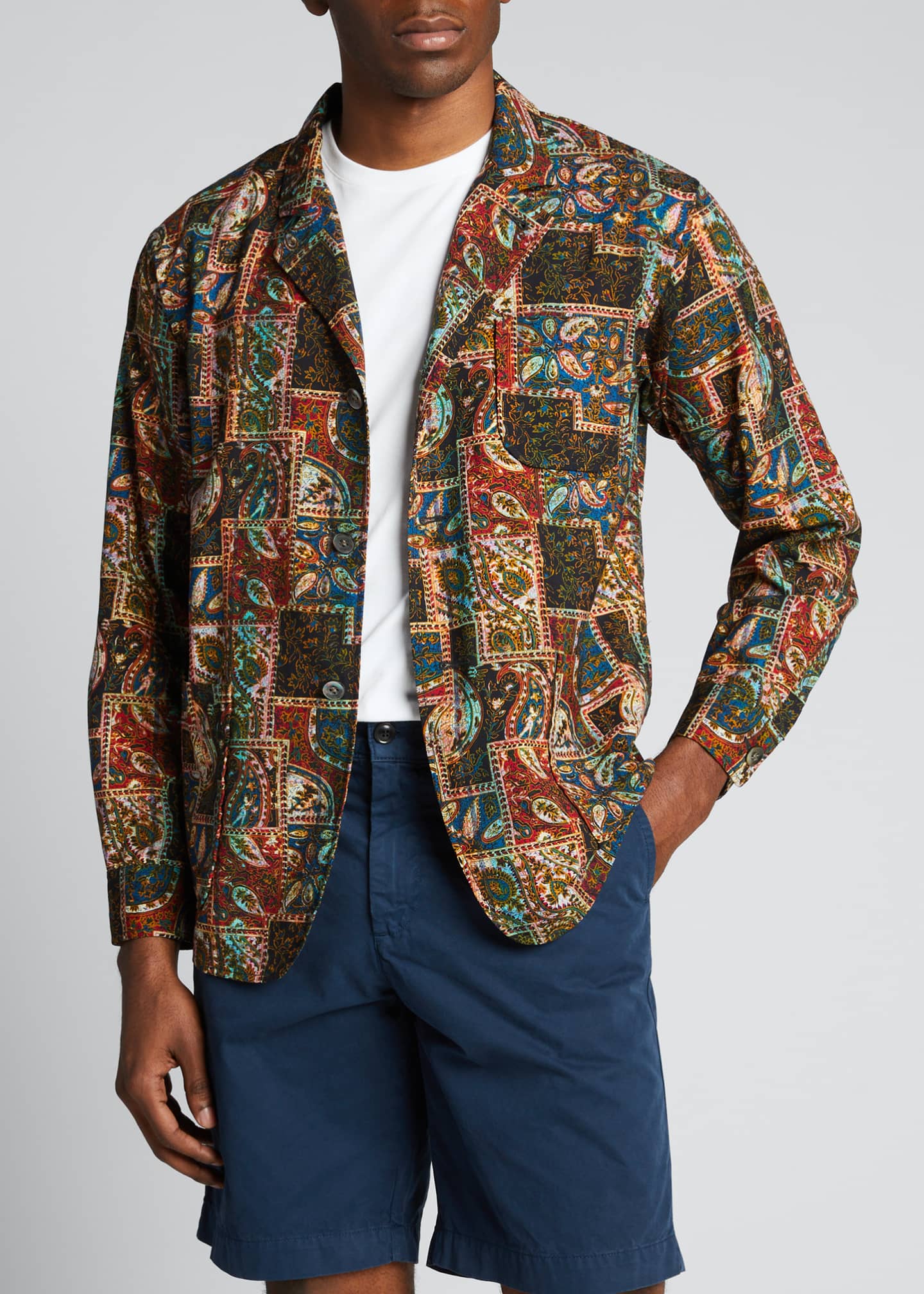 Beams Plus Men's Multicolor Paisley Patchwork Sport Jacket Bergdorf