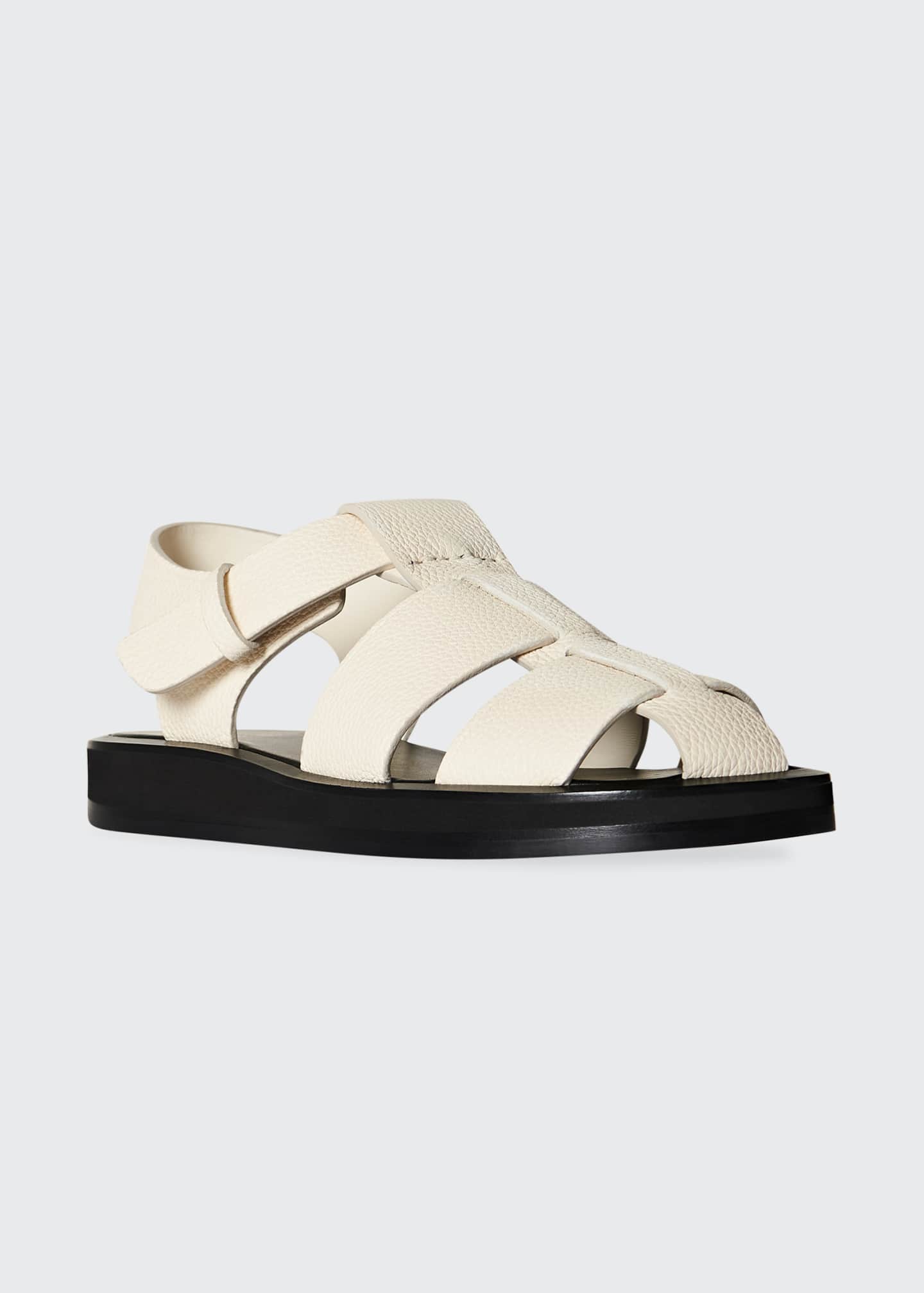 the row fisherman caged leather sandals