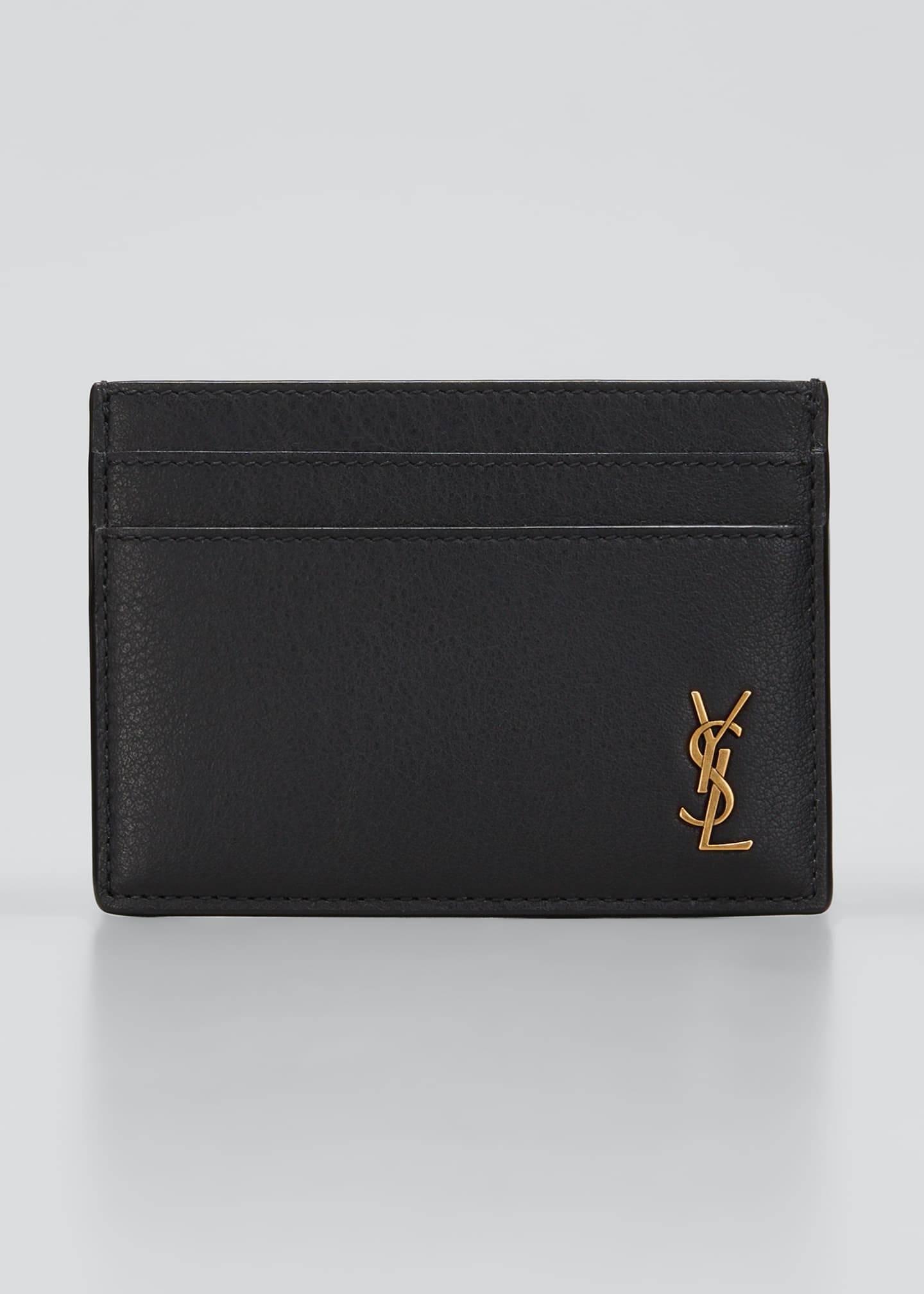 Saint Laurent YSL Monogram Tiny Leather Card Case Bergdorf Goodman