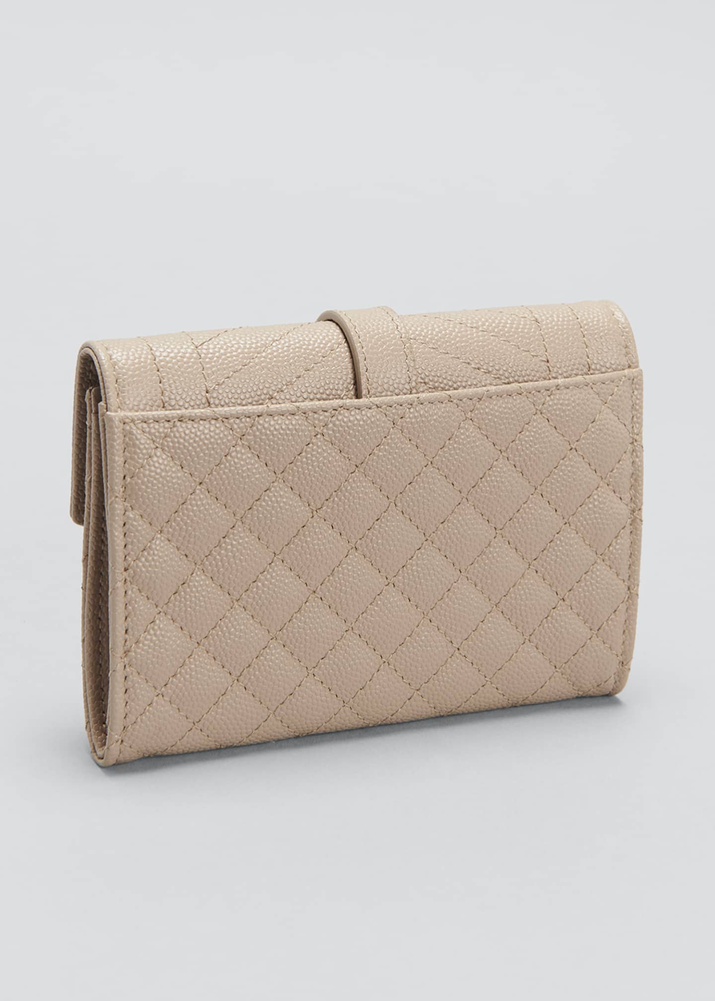 Saint Laurent Small Quilted YSL Envelope Wallet Bergdorf Goodman