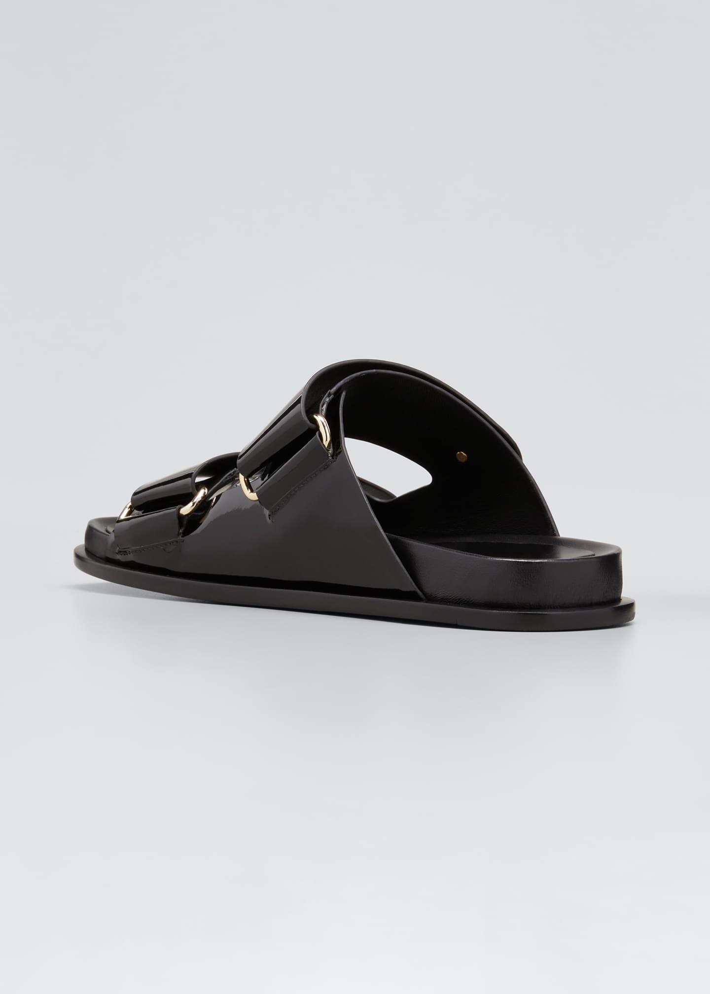 Mercedes Castillo Samira Metallic Leather Slide Sandals - Bergdorf Goodman