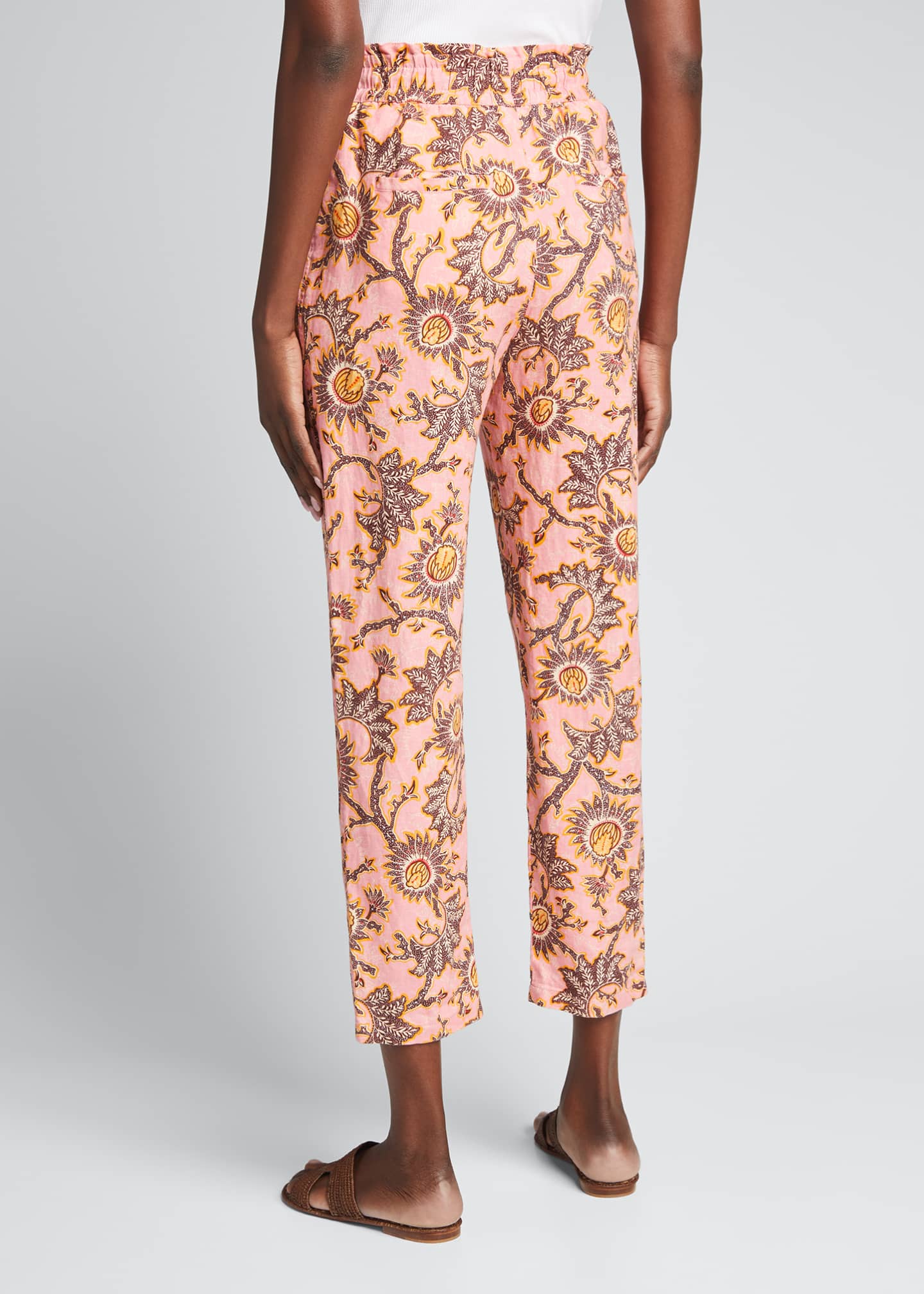 printed linen pants