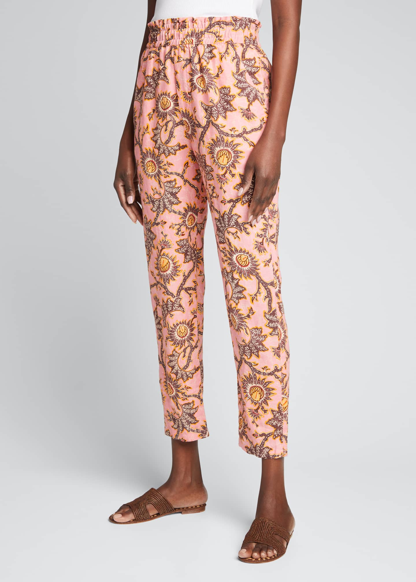 printed linen pants