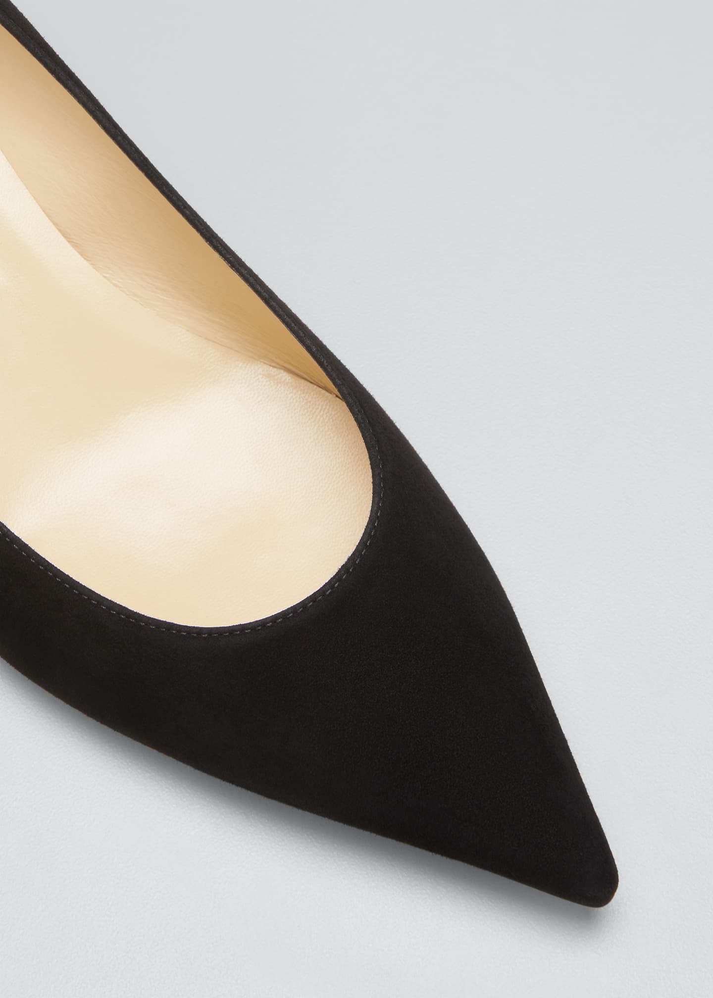 Jimmy Choo Amelia Suede KittenHeel Pumps, Black Bergdorf Goodman