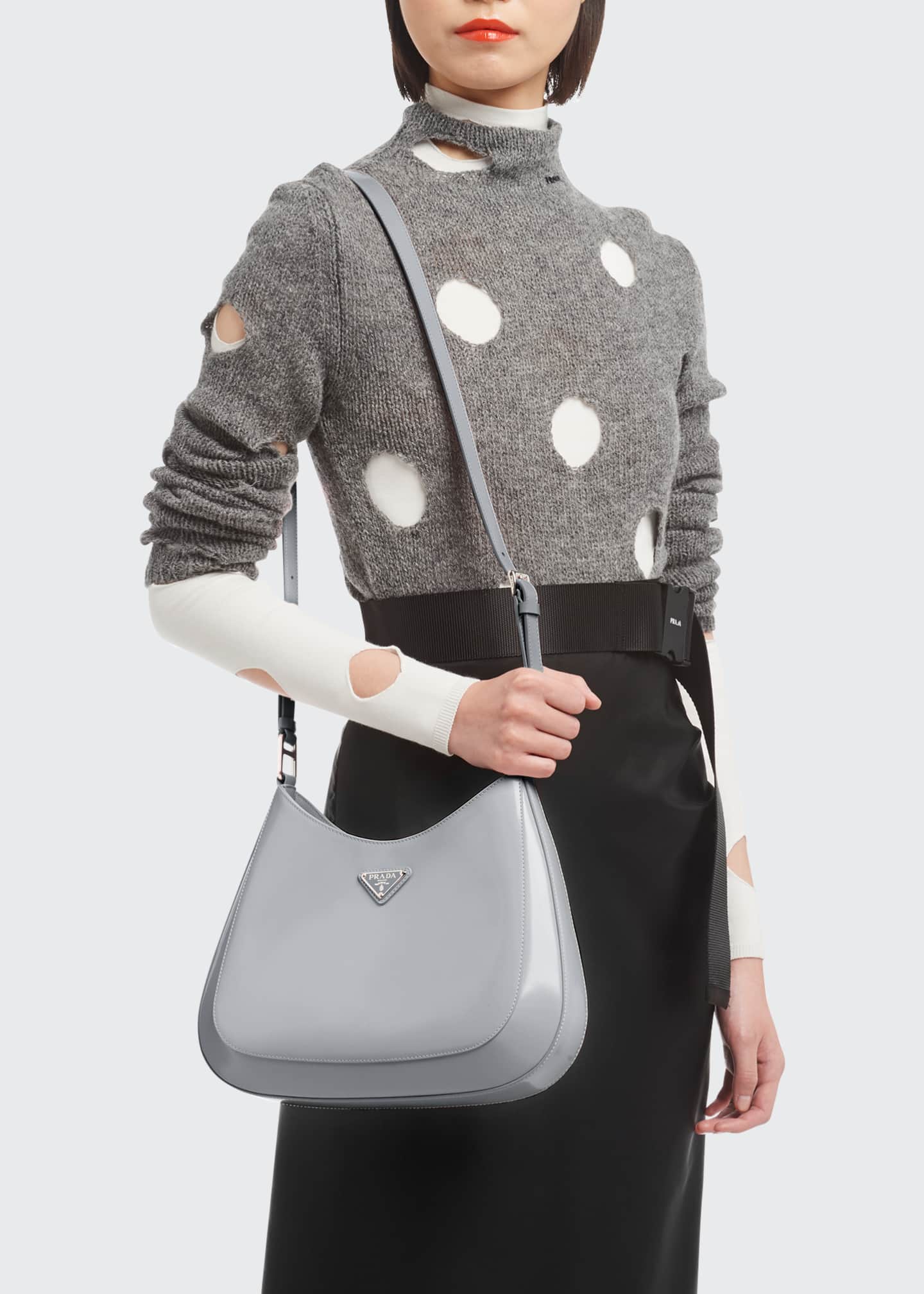 Prada Cleo Brushed Leather Large Shoulder Bag Bergdorf Goodman