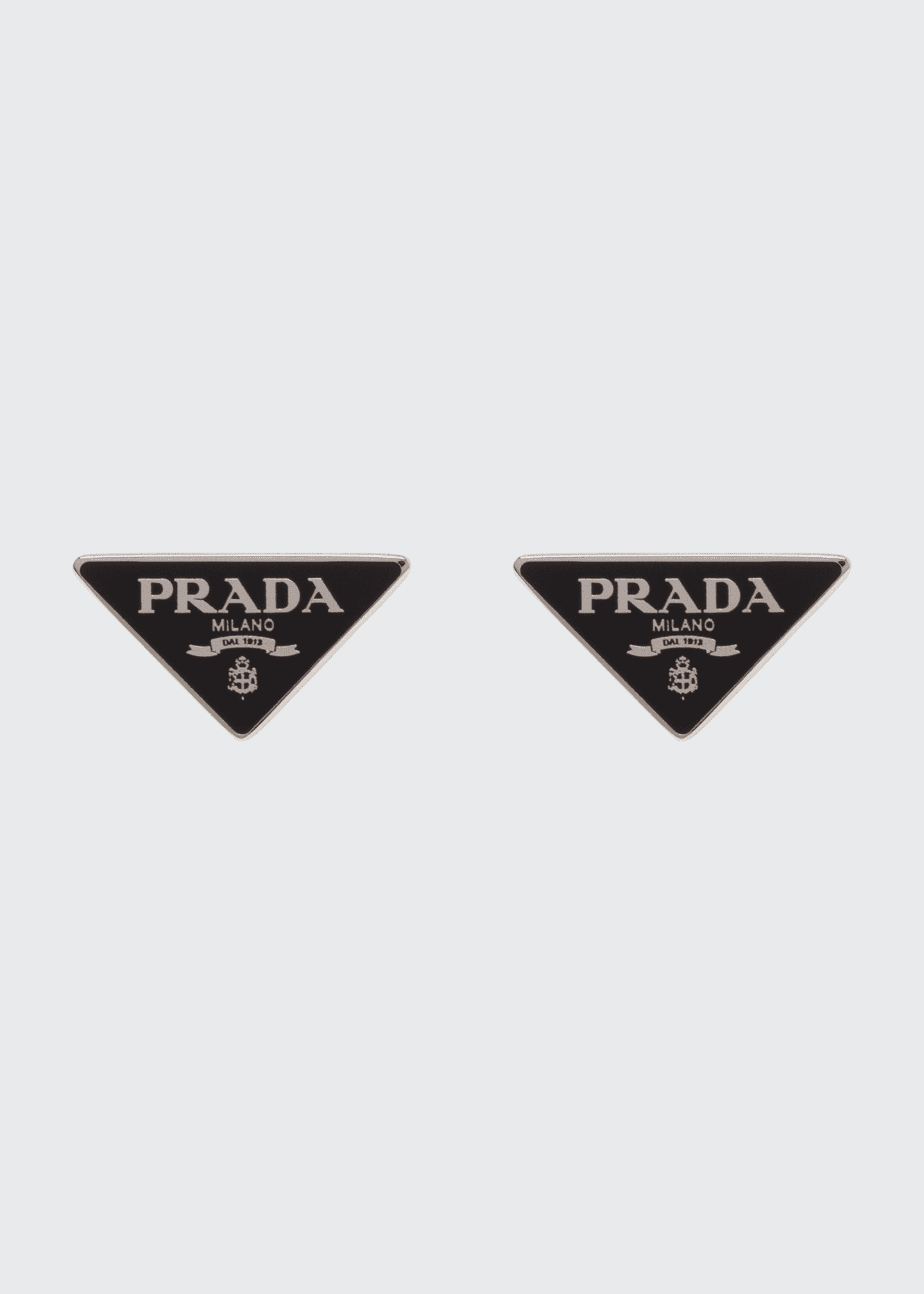 Prada Enamel Triangle Logo Sterling Silver Stud Earrings Bergdorf Goodman Here you can explore hq prada transparent illustrations, icons and clipart with filter setting like size, type, color etc. bergdorf goodman