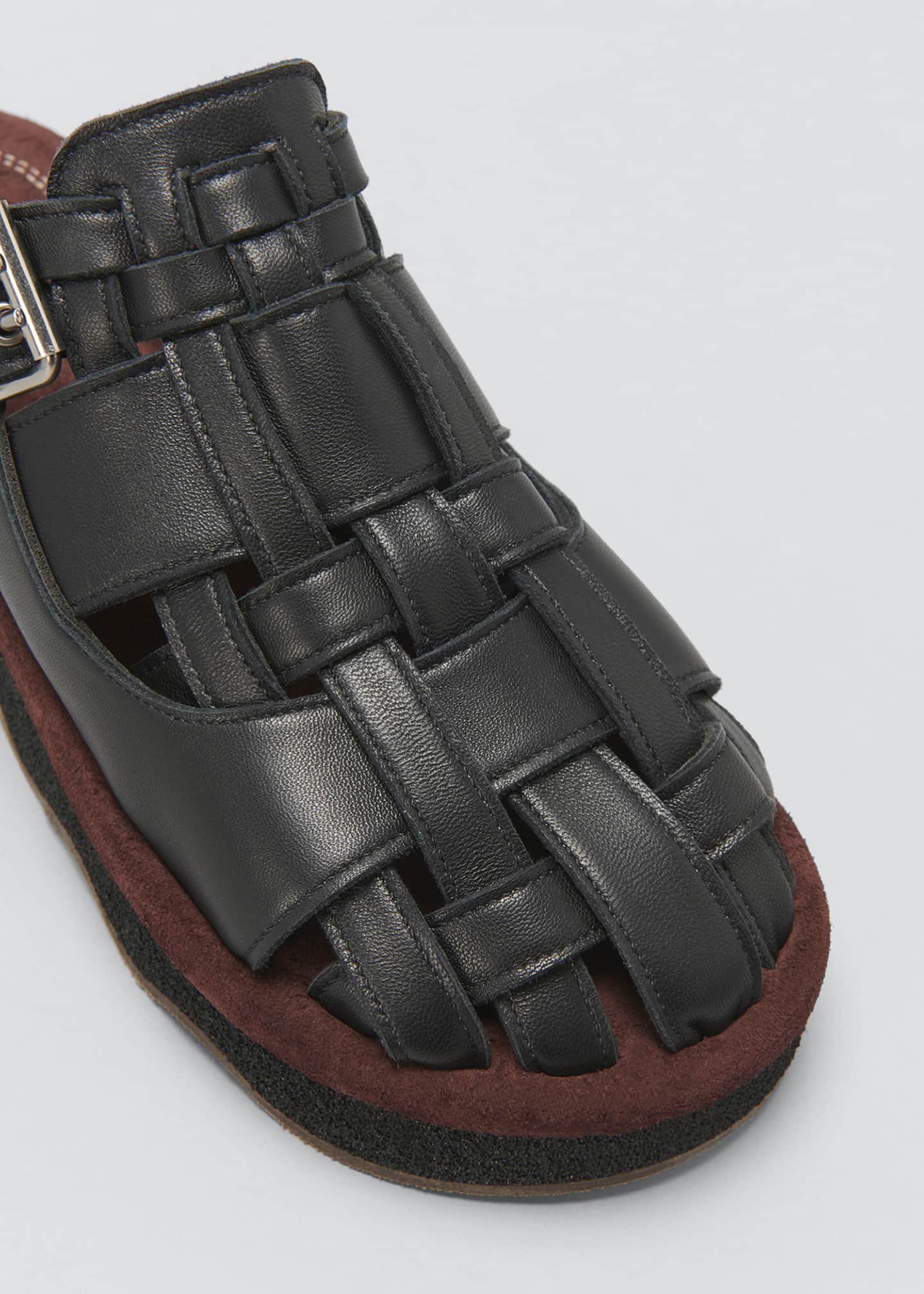 woven slide mules