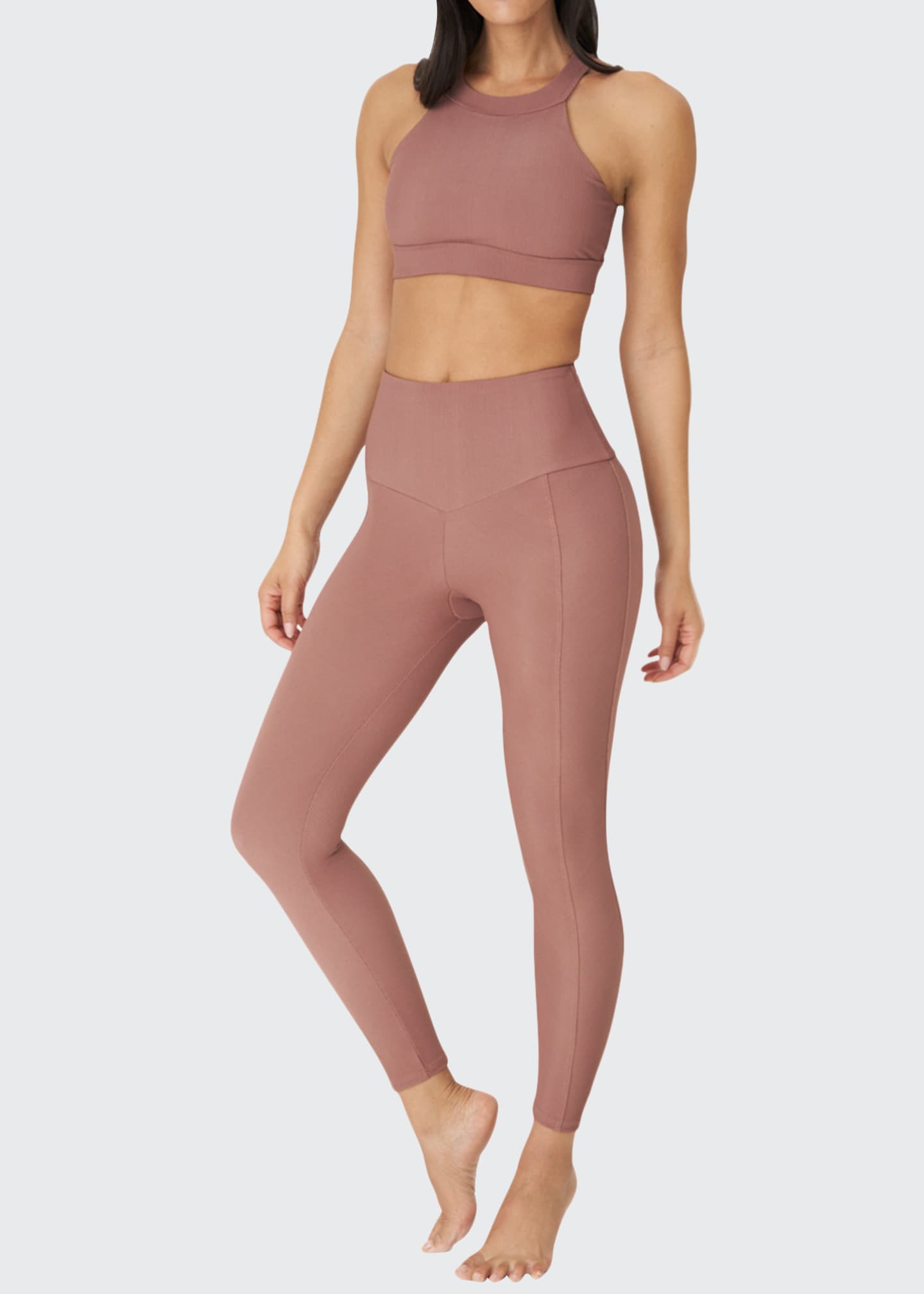 Onzie Sweetheart Midi Leggings Toast Rib Bergdorf Goodman