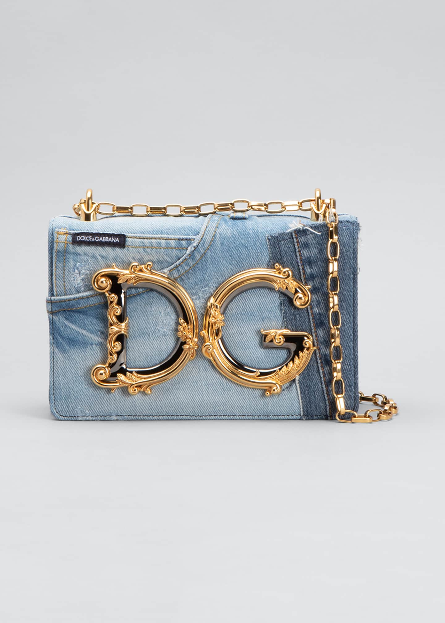 Dolce&Gabbana DG Girls Medium Patchwork Denim Shoulder Bag - Bergdorf