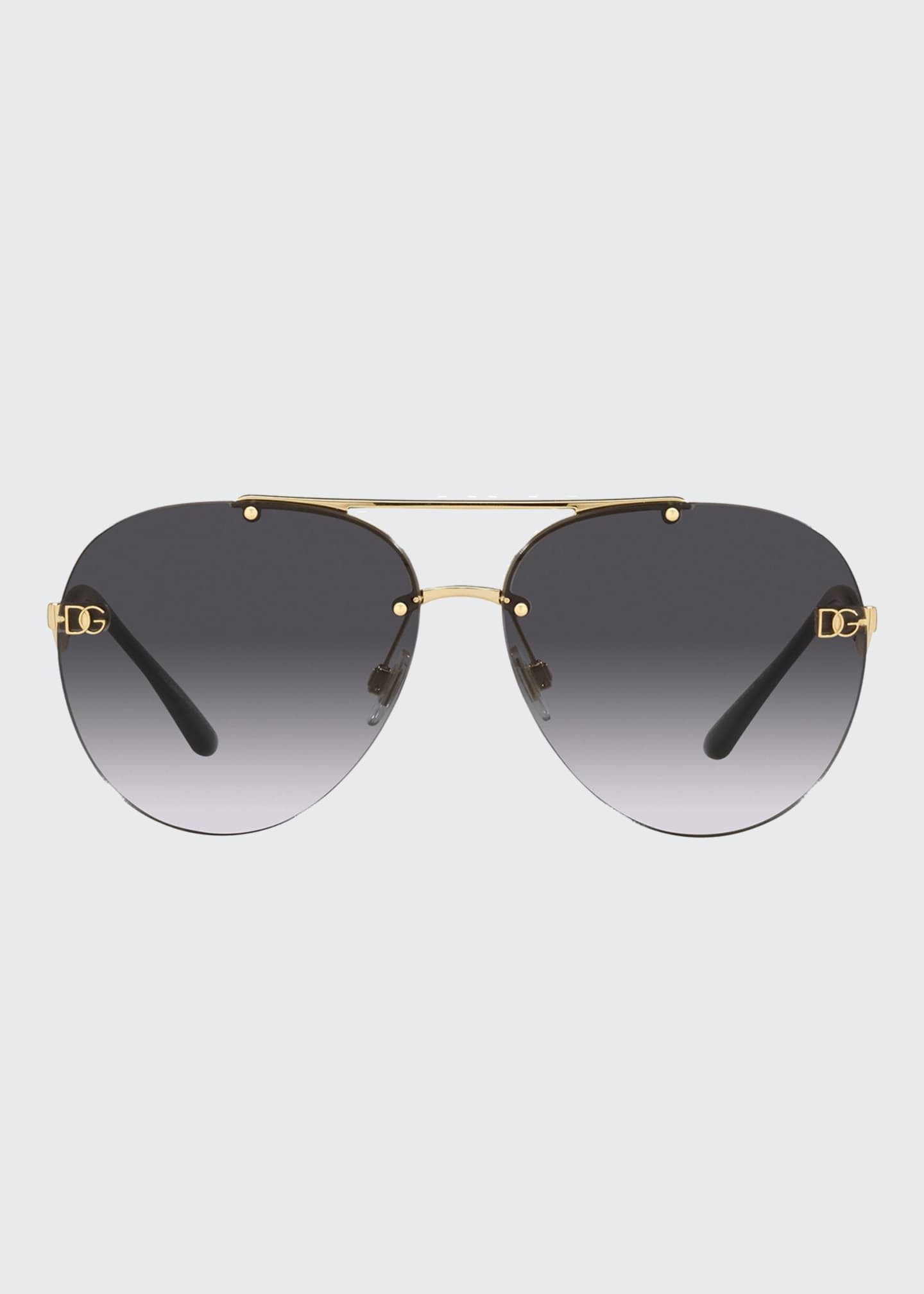 Dolce&Gabbana Rimless Metal Aviator Sunglasses - Bergdorf Goodman