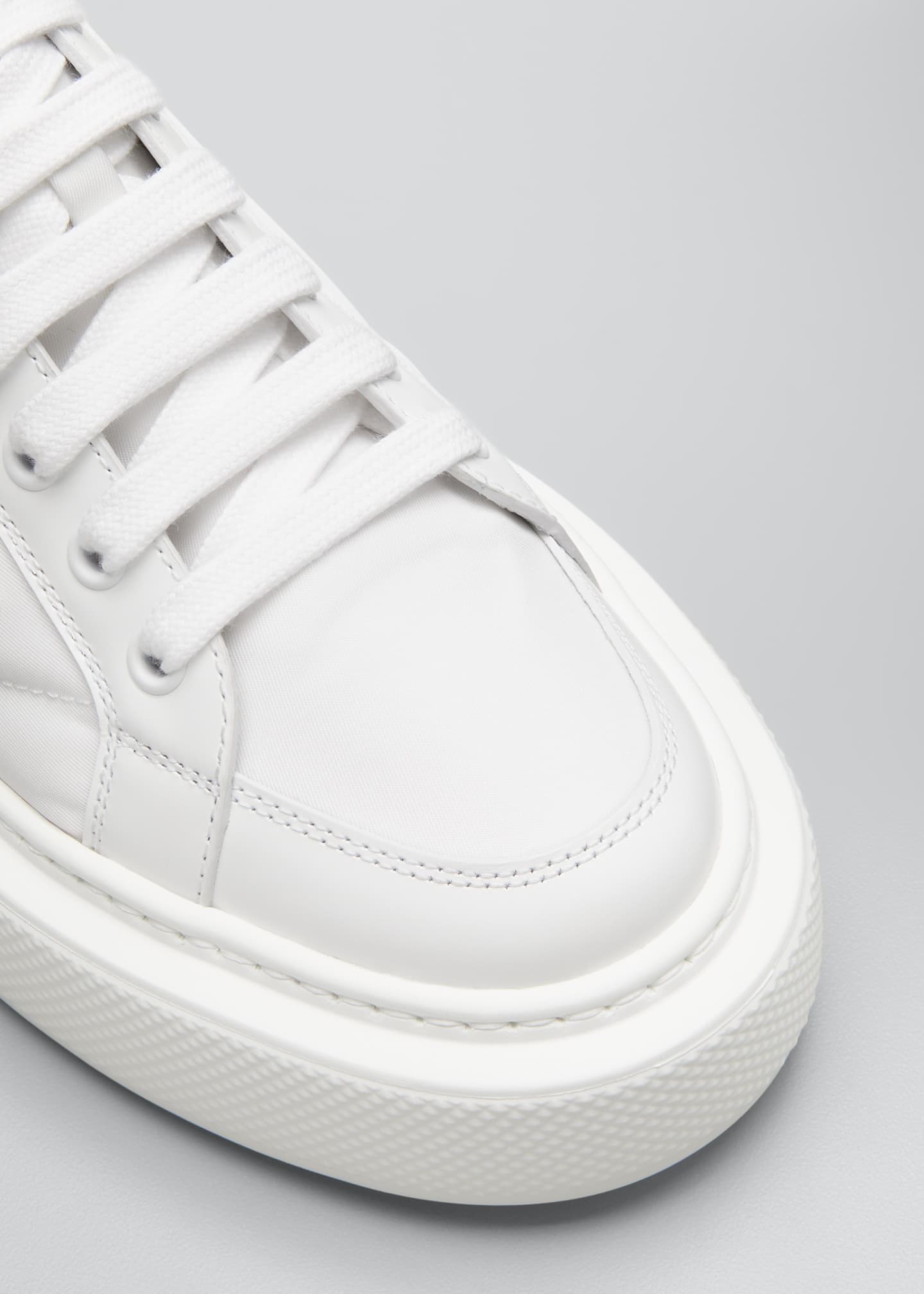 prada leather low top sneaker