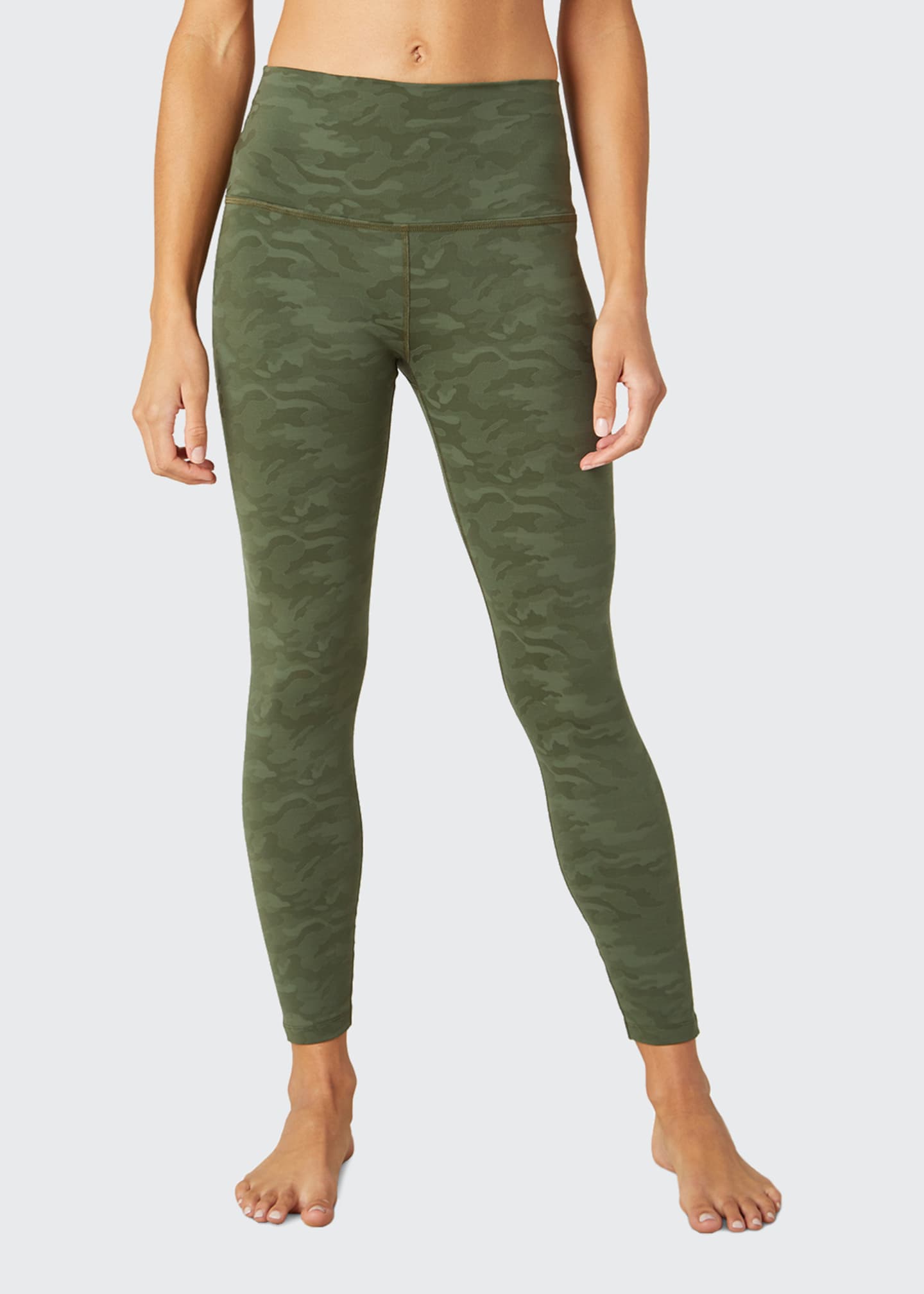 High-Waisted Camo Midi Leggings