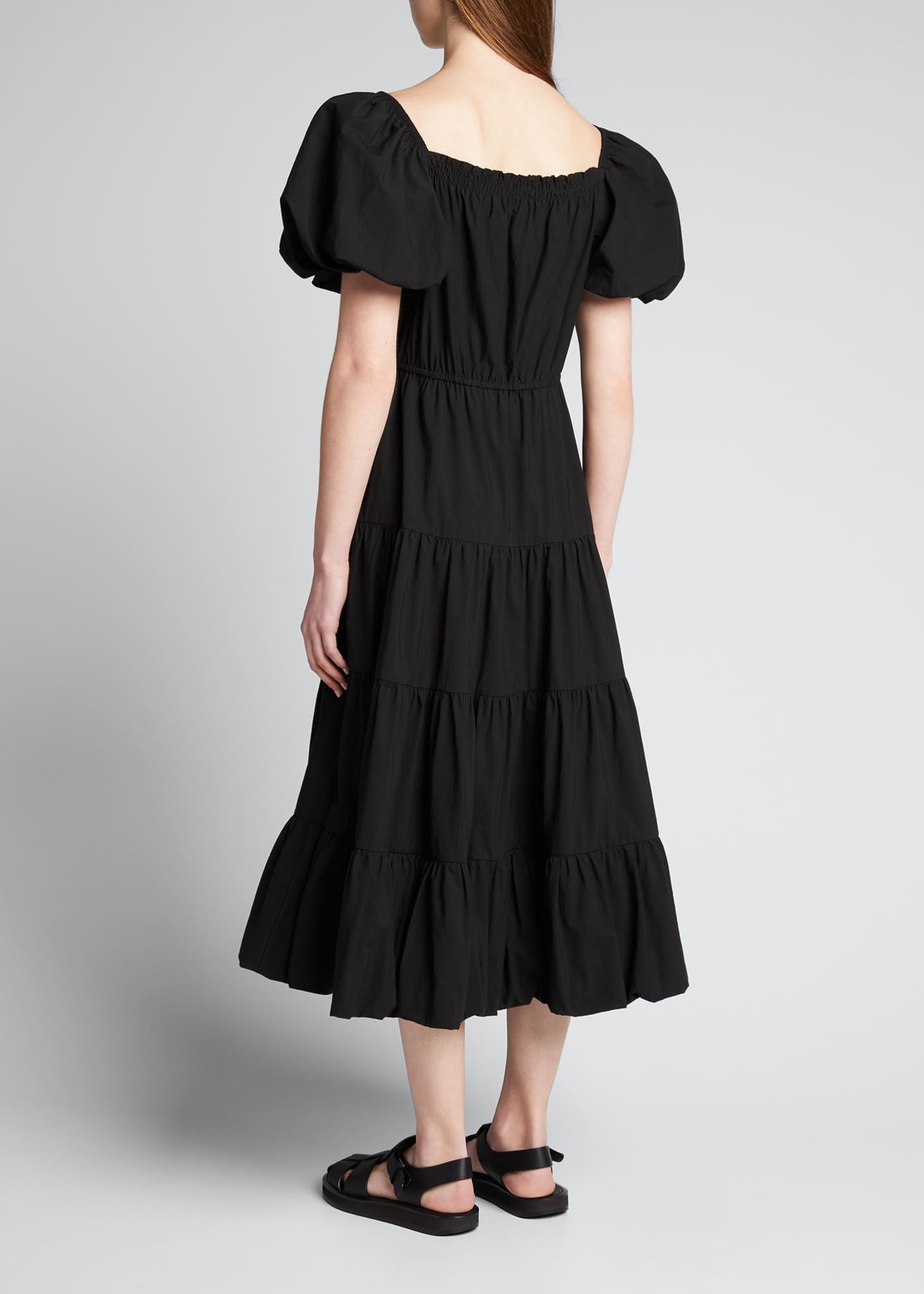 Jason Wu Off-Shoulder Puff-Sleeve Tiered Dress - Bergdorf Goodman