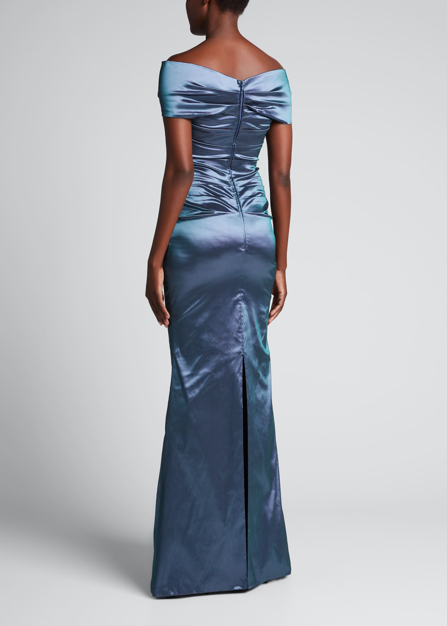 Rickie Freeman for Teri Jon OffShoulder Ruched Taffeta Gown Bergdorf