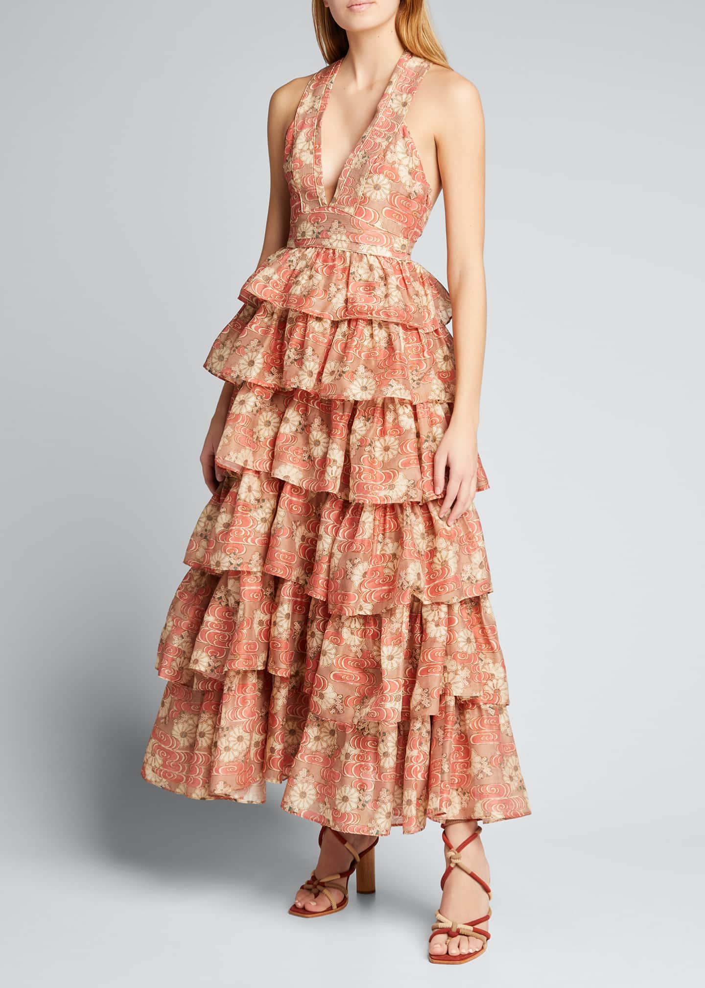 ulla johnson narcissa ruffle gown