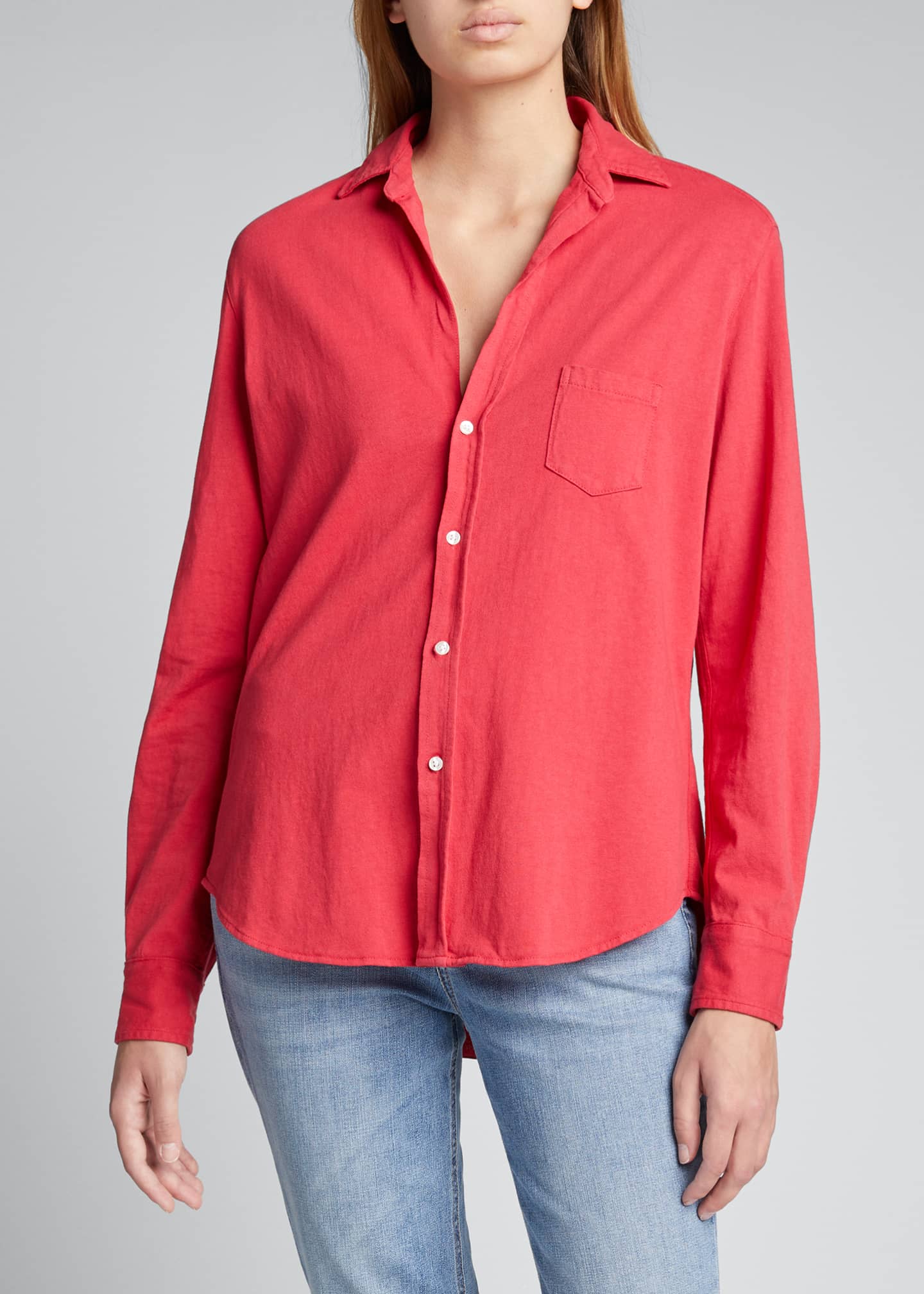 Frank & Eileen Eileen Heritage Knit ButtonUp Shirt Bergdorf Goodman