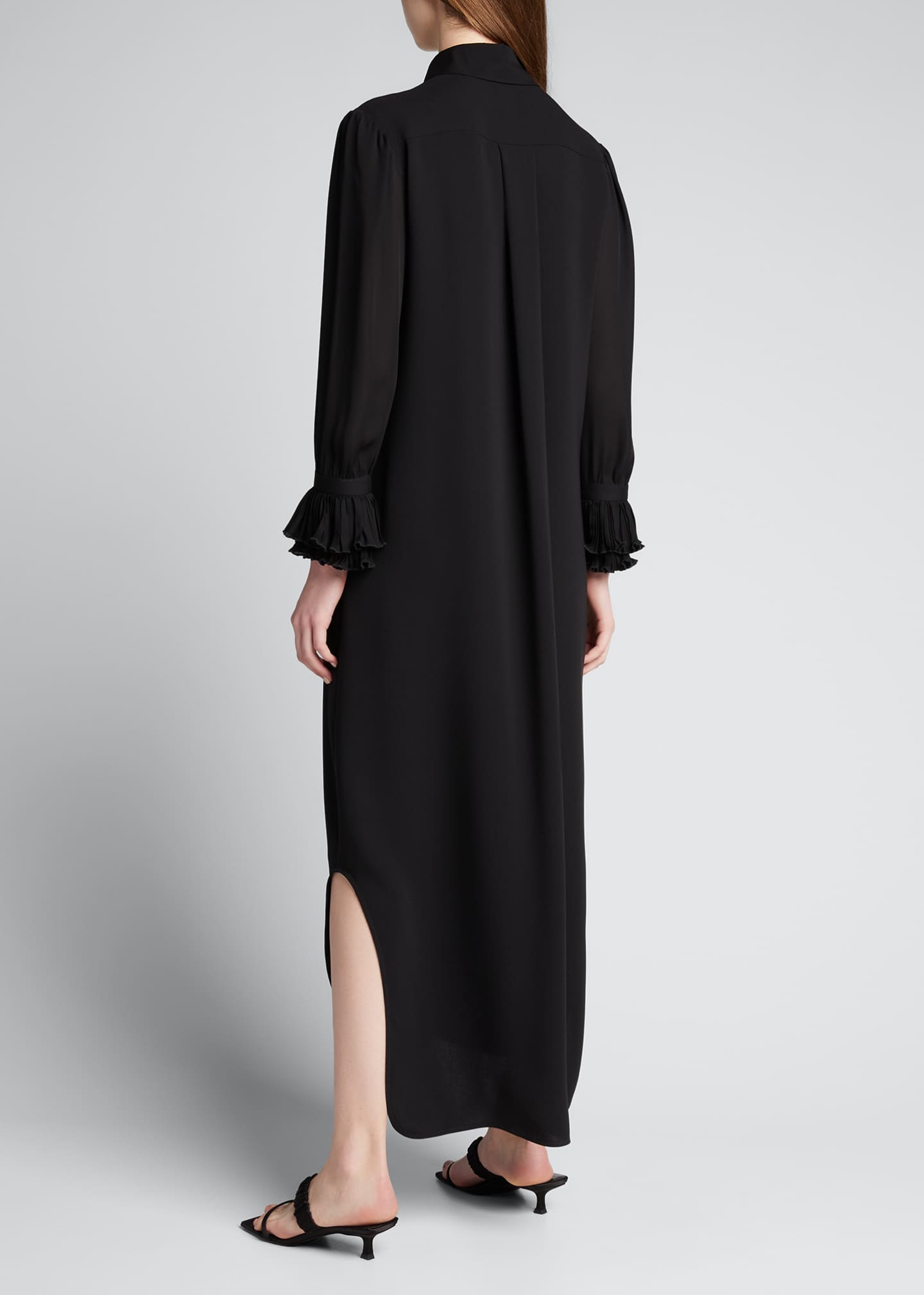 Khaite Mari Button-Down Silk Midi Dress - Bergdorf Goodman