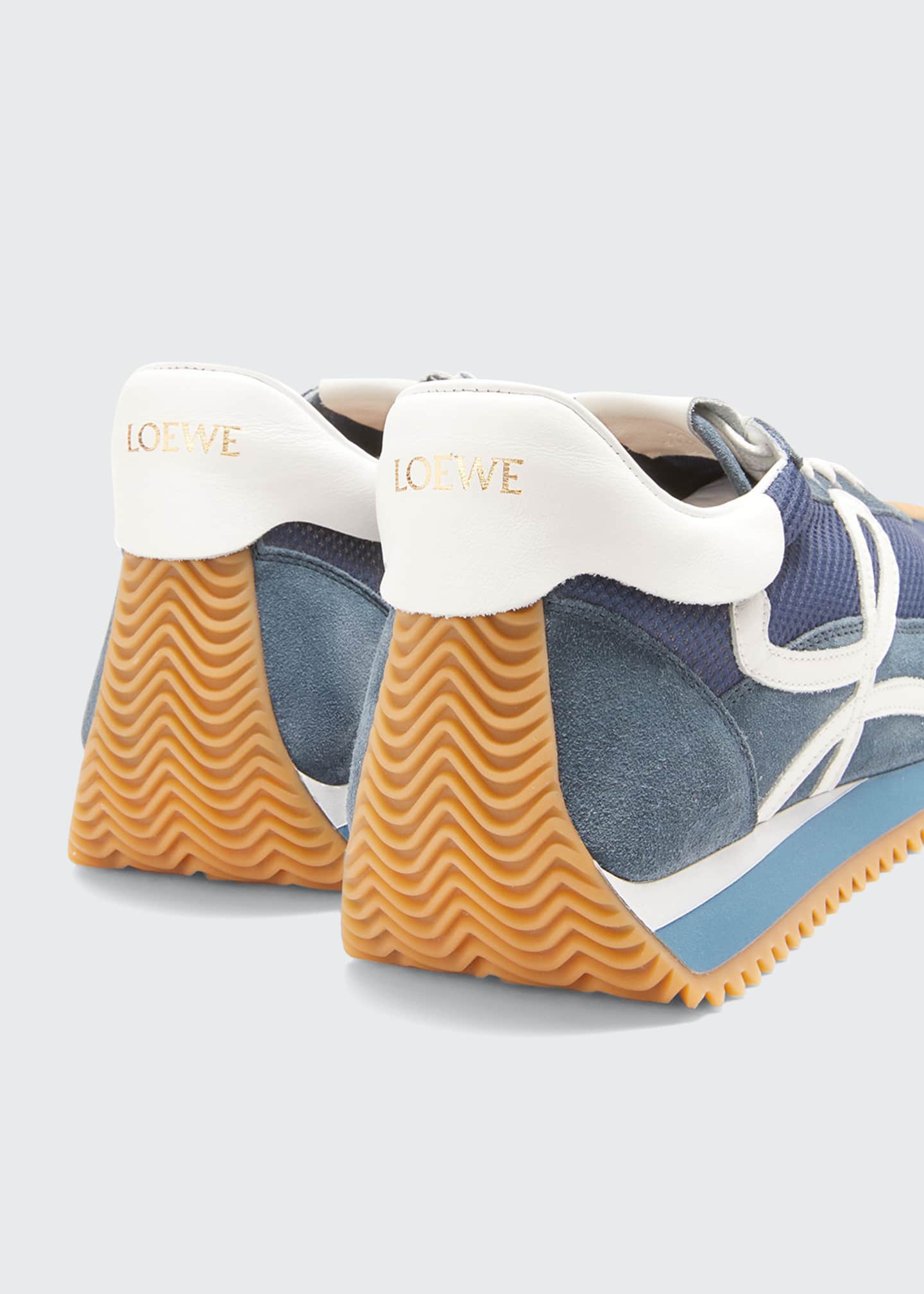 Loewe Men's Flow Mesh Runner Sneakers, Indigo Blue Bergdorf Goodman