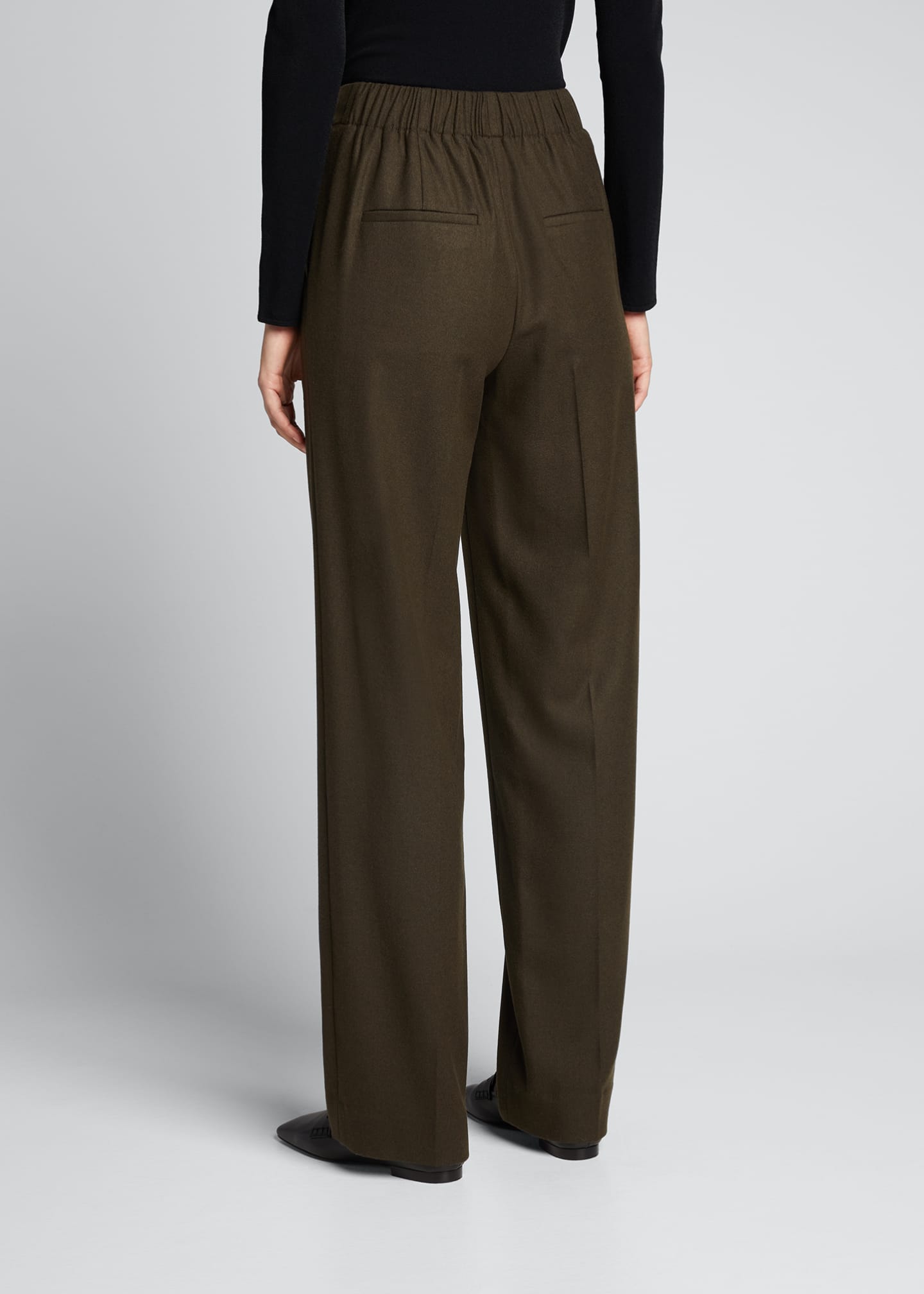 Vince High-Waist Flannel Pull-On Pants - Bergdorf Goodman